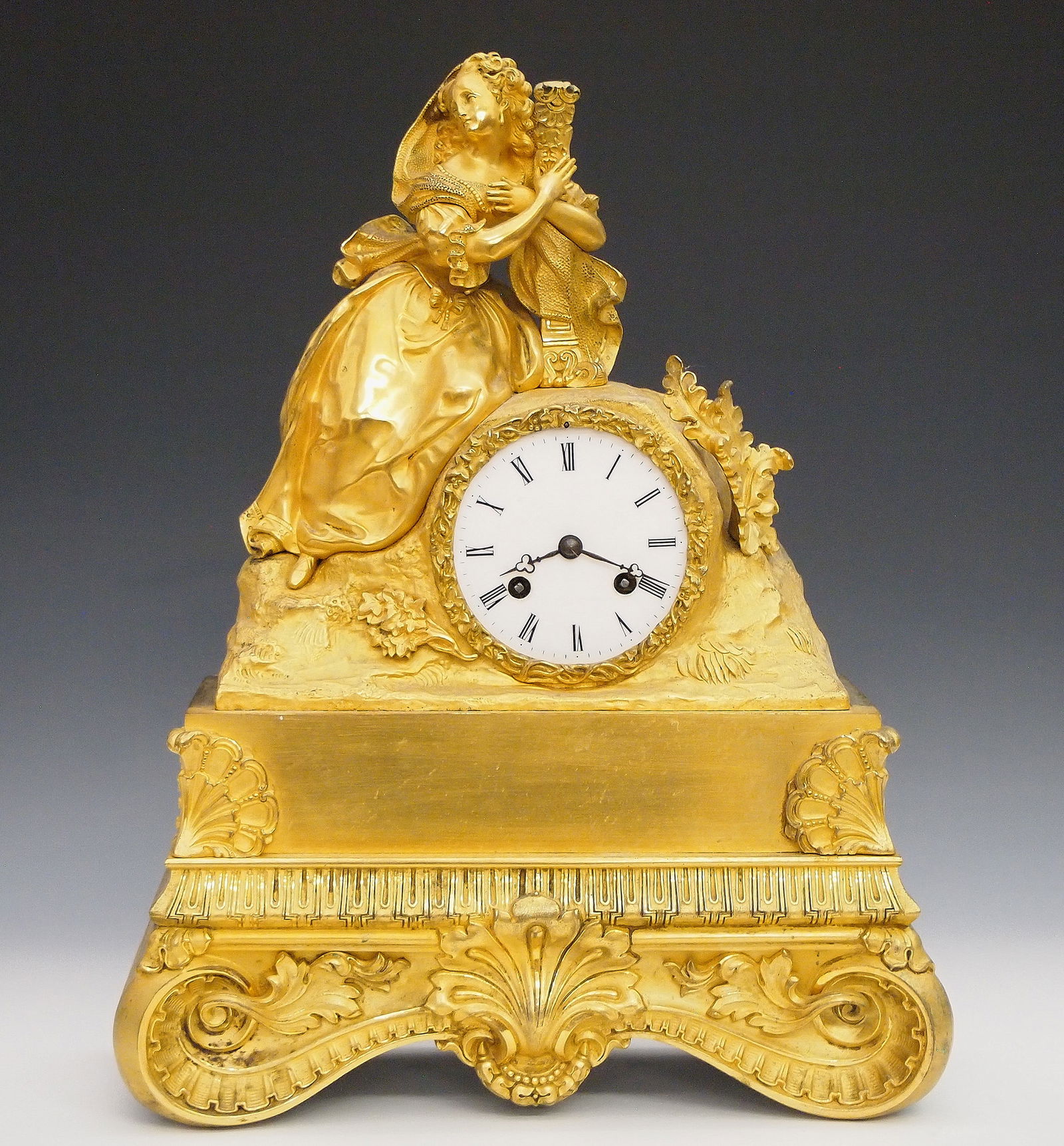 French Gilded Bronze Mantel Clock (1 of 6)