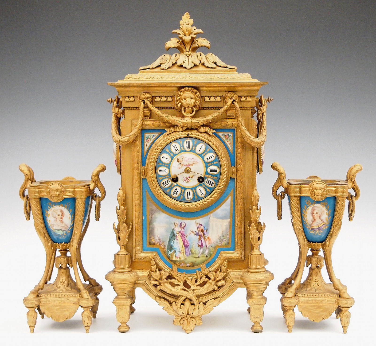 French 3pc Clock Set (1 of 7)