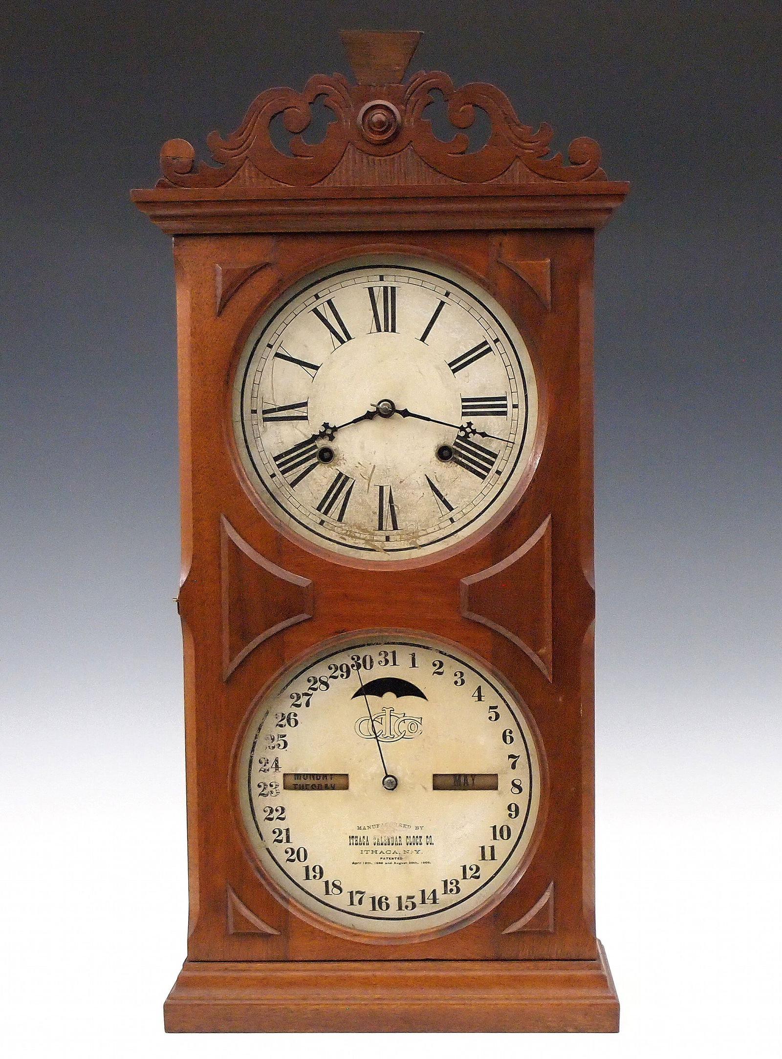 Ithaca Farmers Calendar No. 10 Model Shelf Clock (1 of 5)