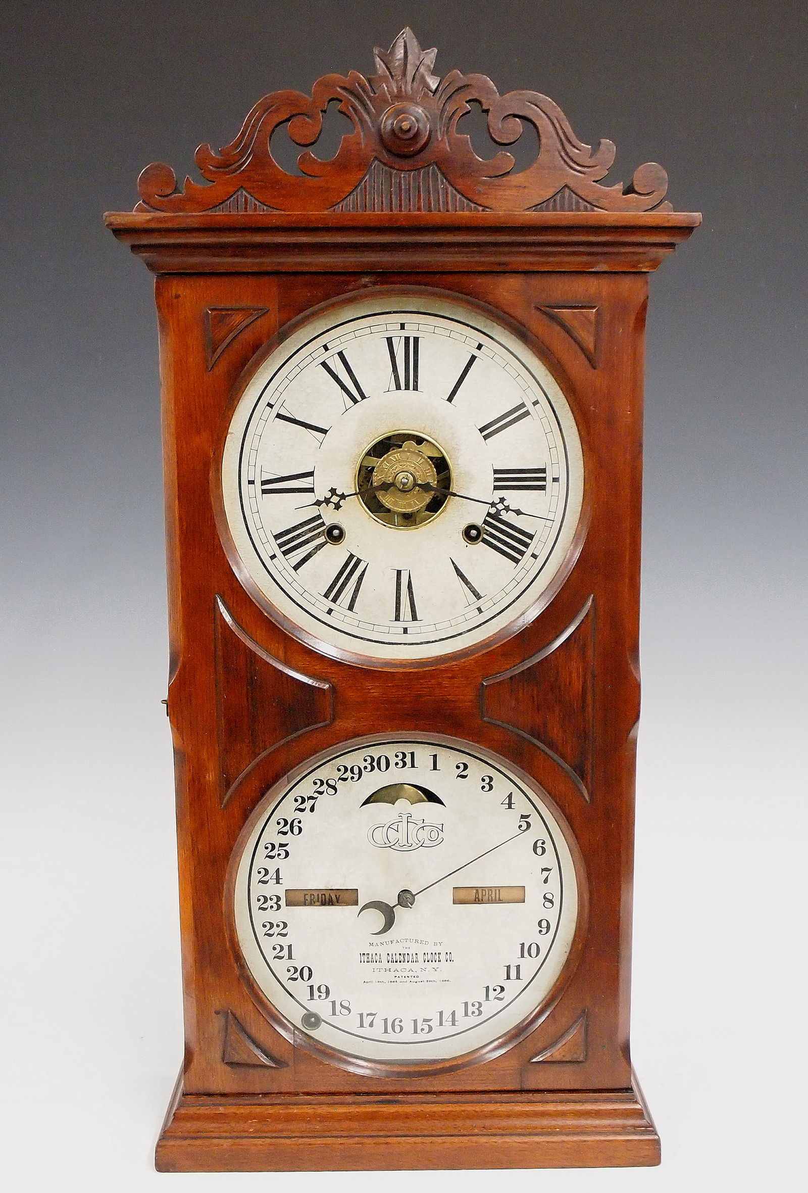 Ithaca Farmers Calendar No. 10 Model Shelf Clock (1 of 4)