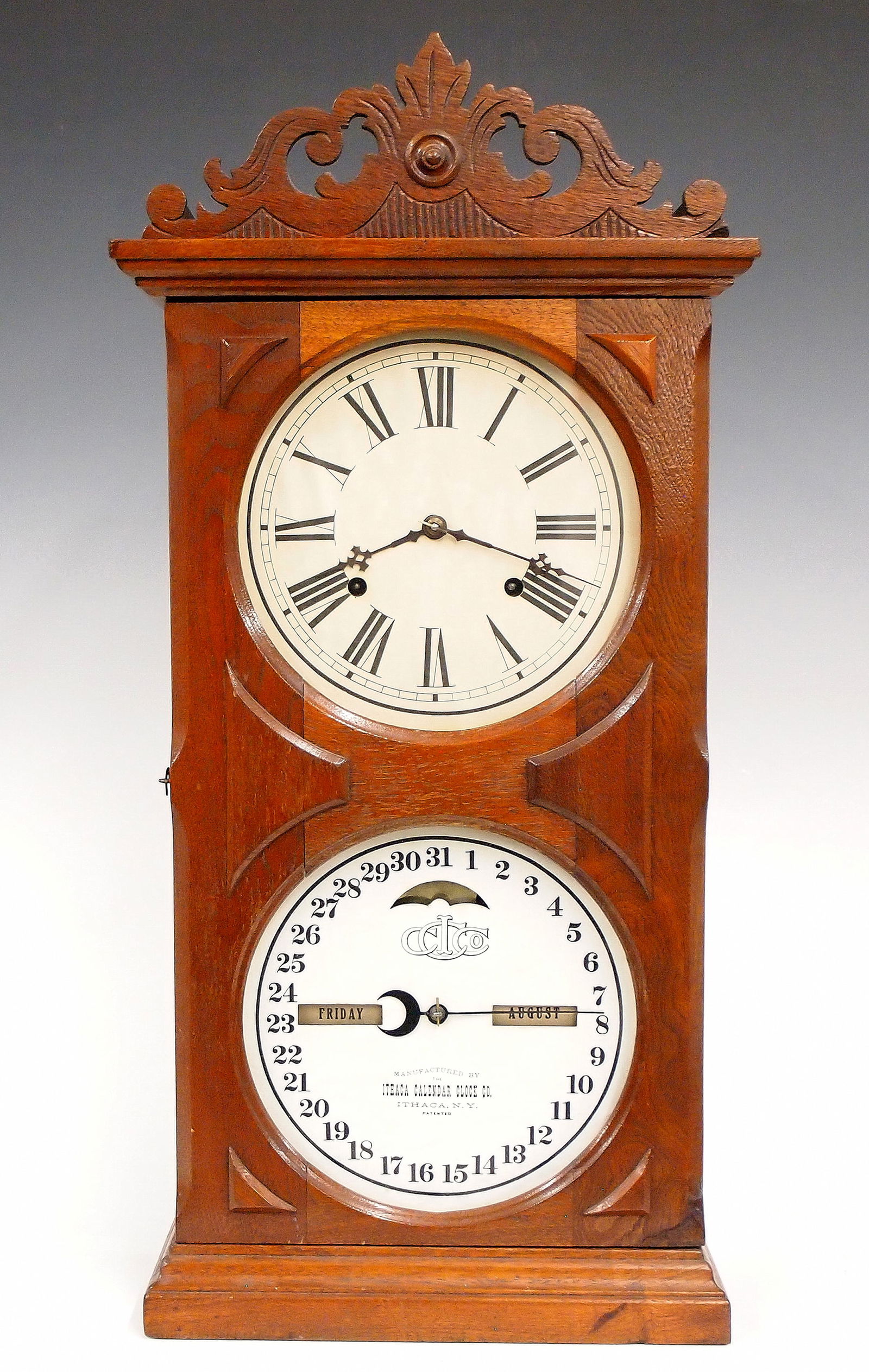 Ithaca No. 10 Calendar Shelf Clock (1 of 1)