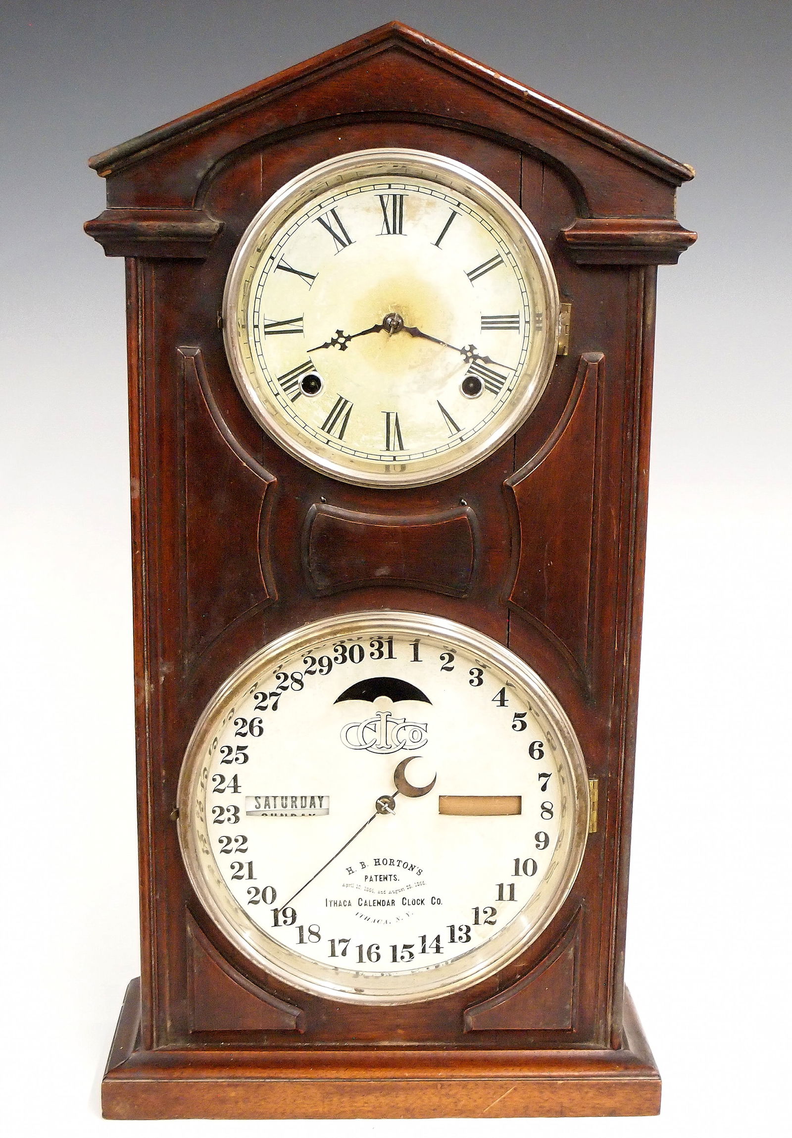 Ithaca No. 7 Calendar Shelf Clock (1 of 5)