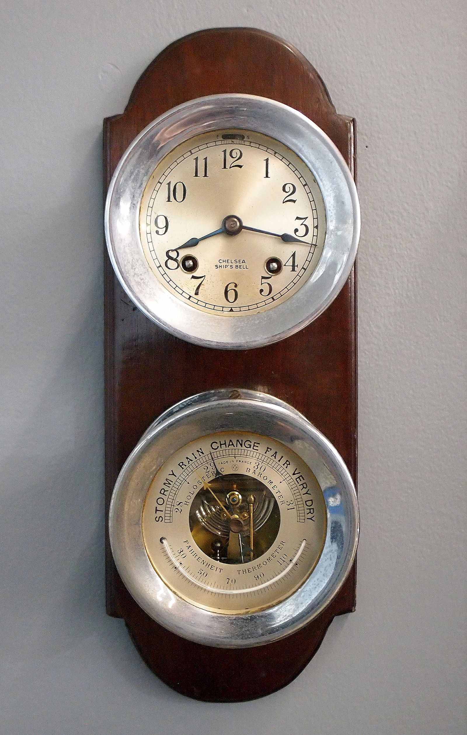 Chelsea Ship's Bell Wall Clock Barometer (1 of 2)
