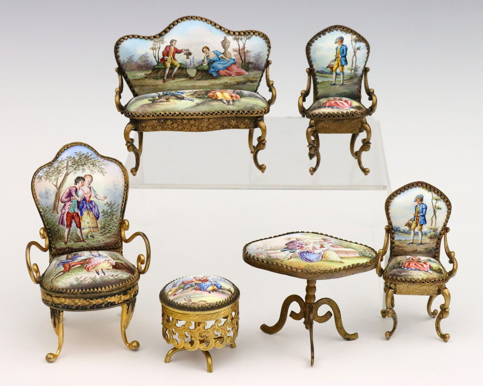 6 Viennese Miniature Parlor Pieces (1 of 2)