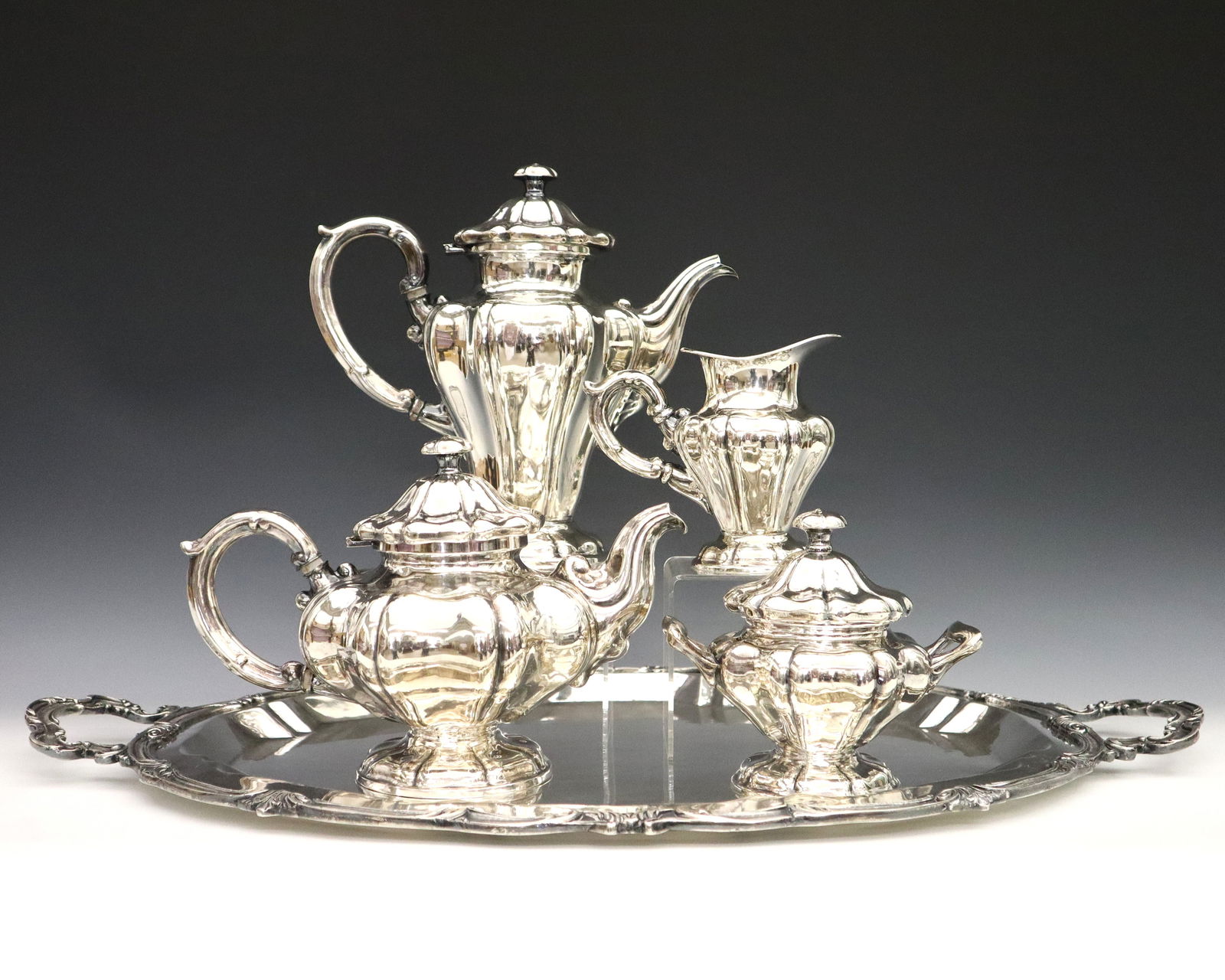 5 pc Camusso Sterling Tea Set (1 of 3)