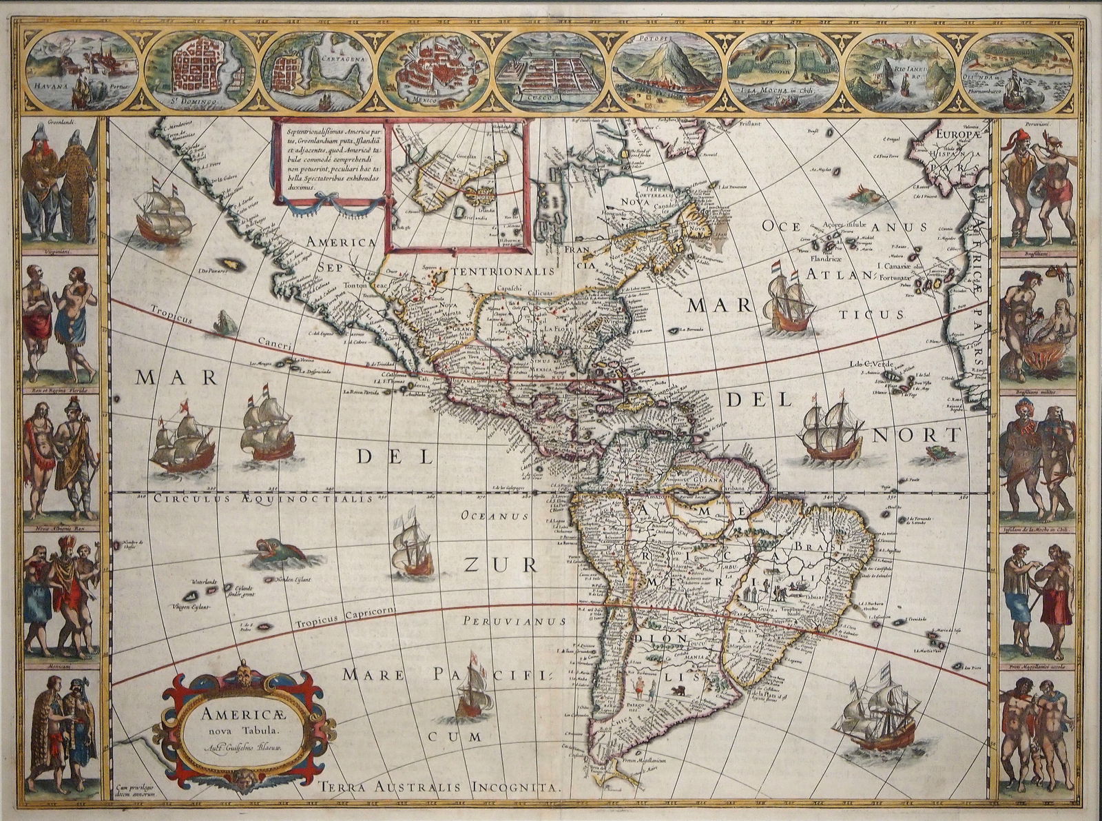 1634 Map By W.J. Blaeu (1 of 4)