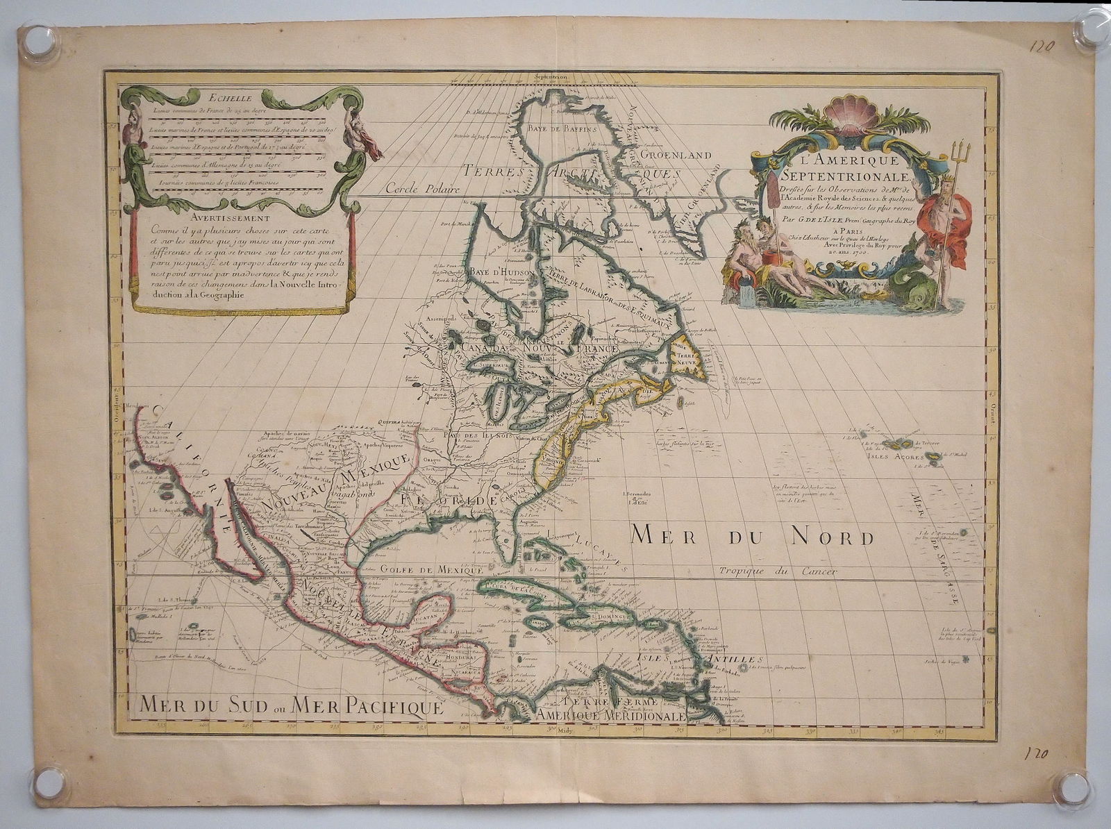 1700 Map By G. de Lisle (1 of 6)