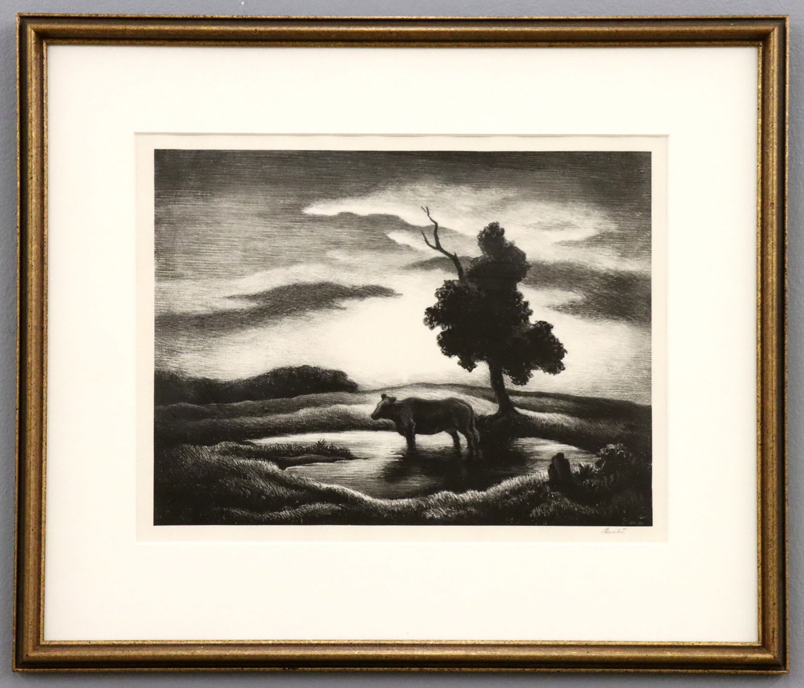 Thomas H. Benton Sunset Lithograph (1 of 5)