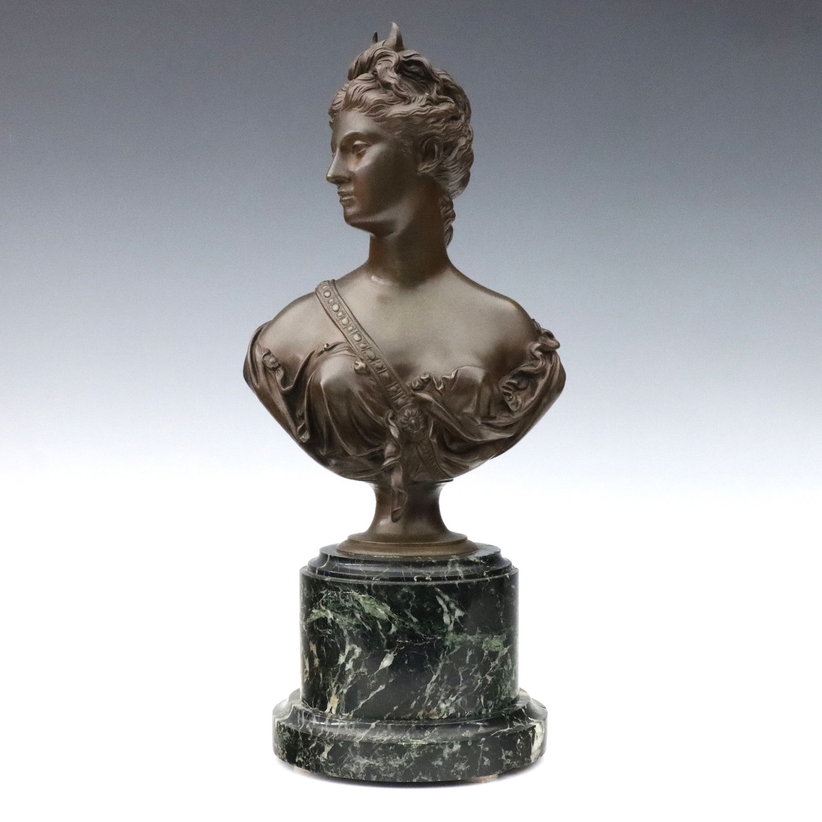 J.A. Houdon Bronze Bust of Diana (1 of 4)