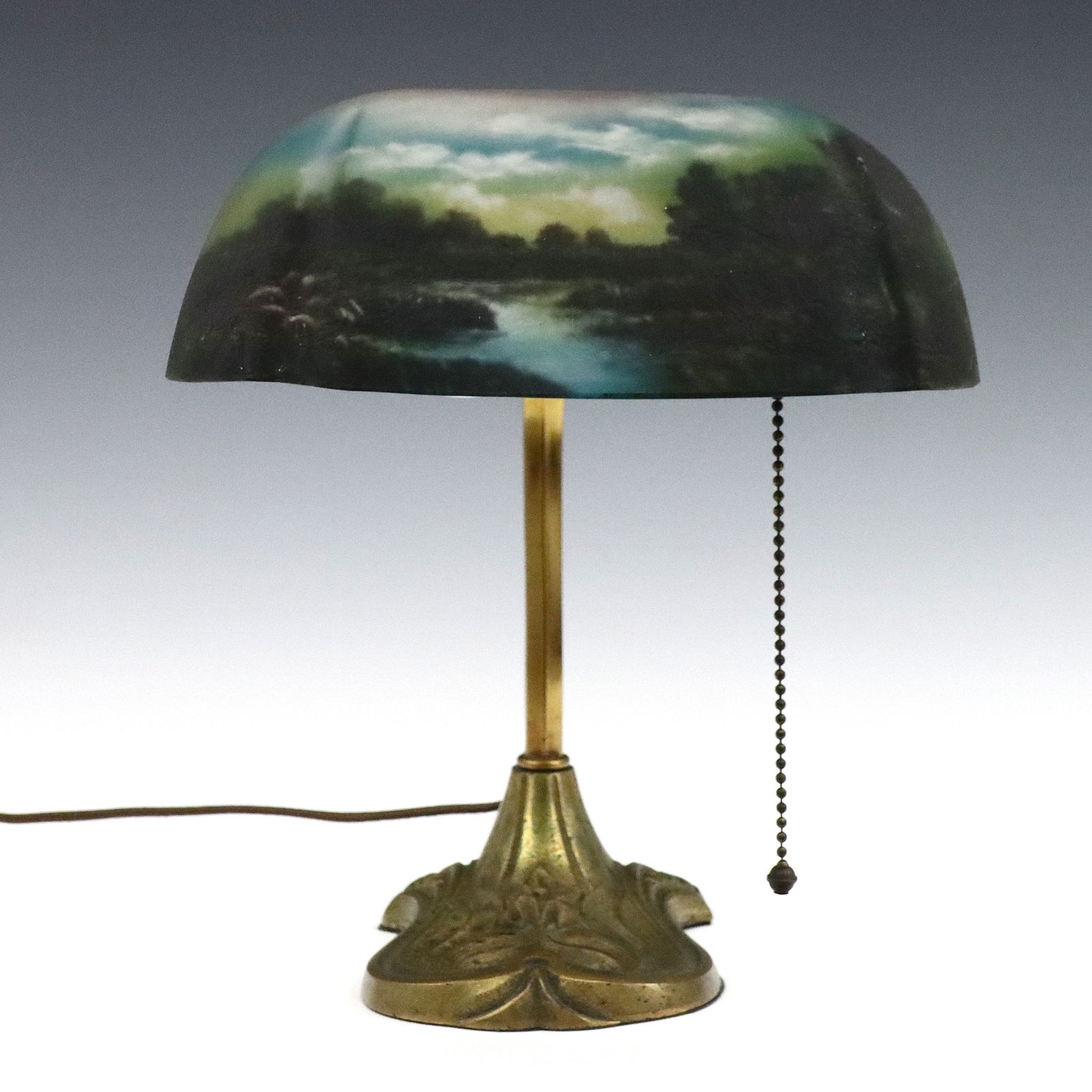 Pittsburgh Reverse Painted Desk Lamp (1 of 7)