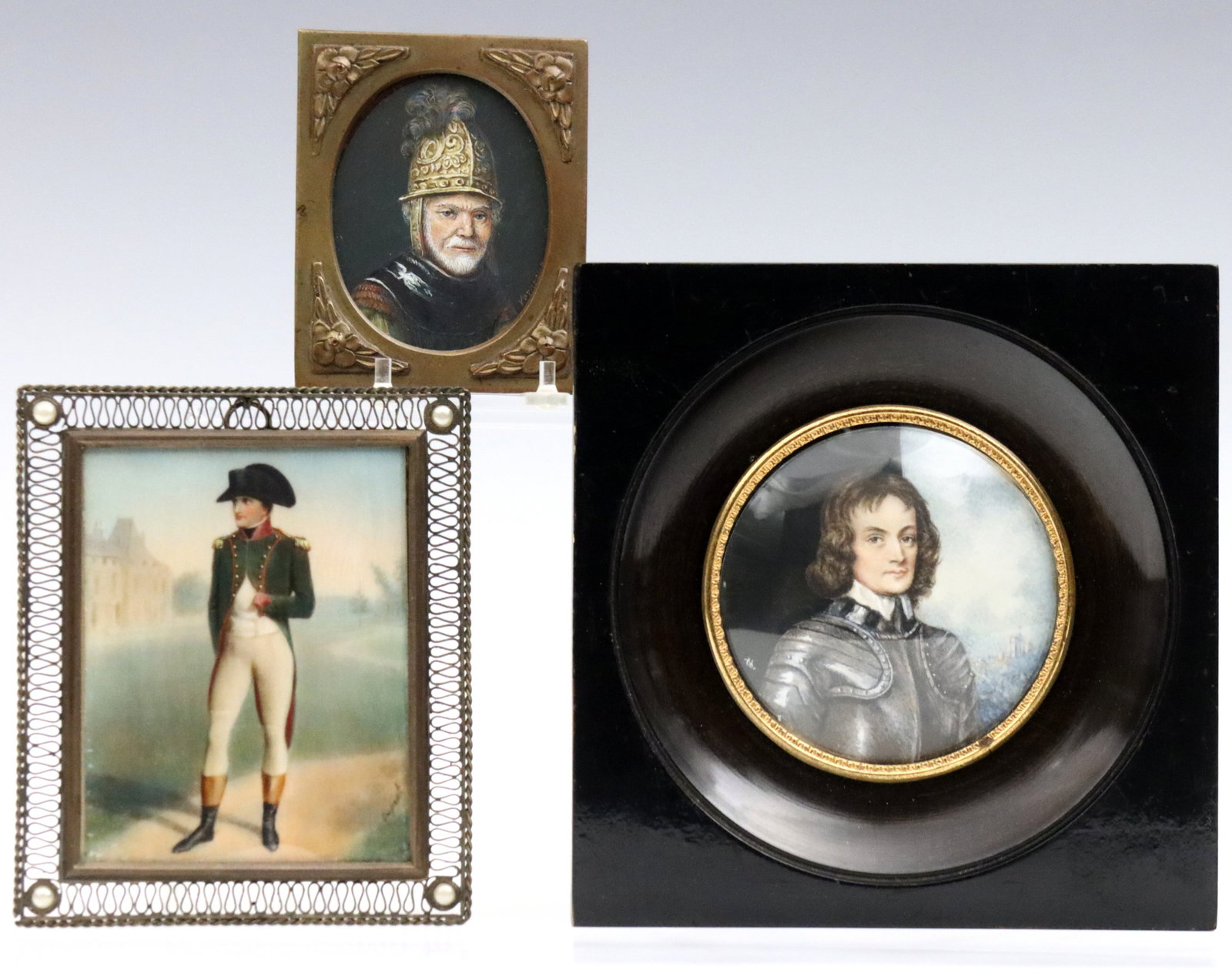 3 Miniature Military Portraits (1 of 1)