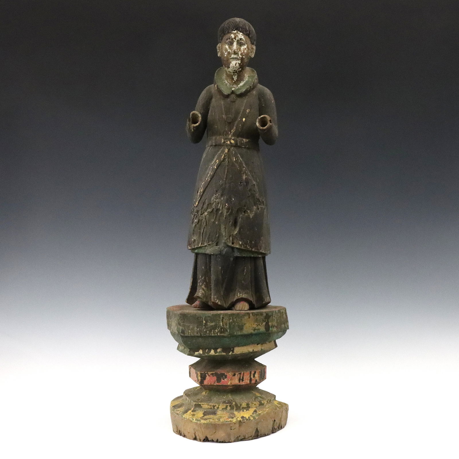 Spanish Colonial Santos Figure of a Saint (1 of 3)