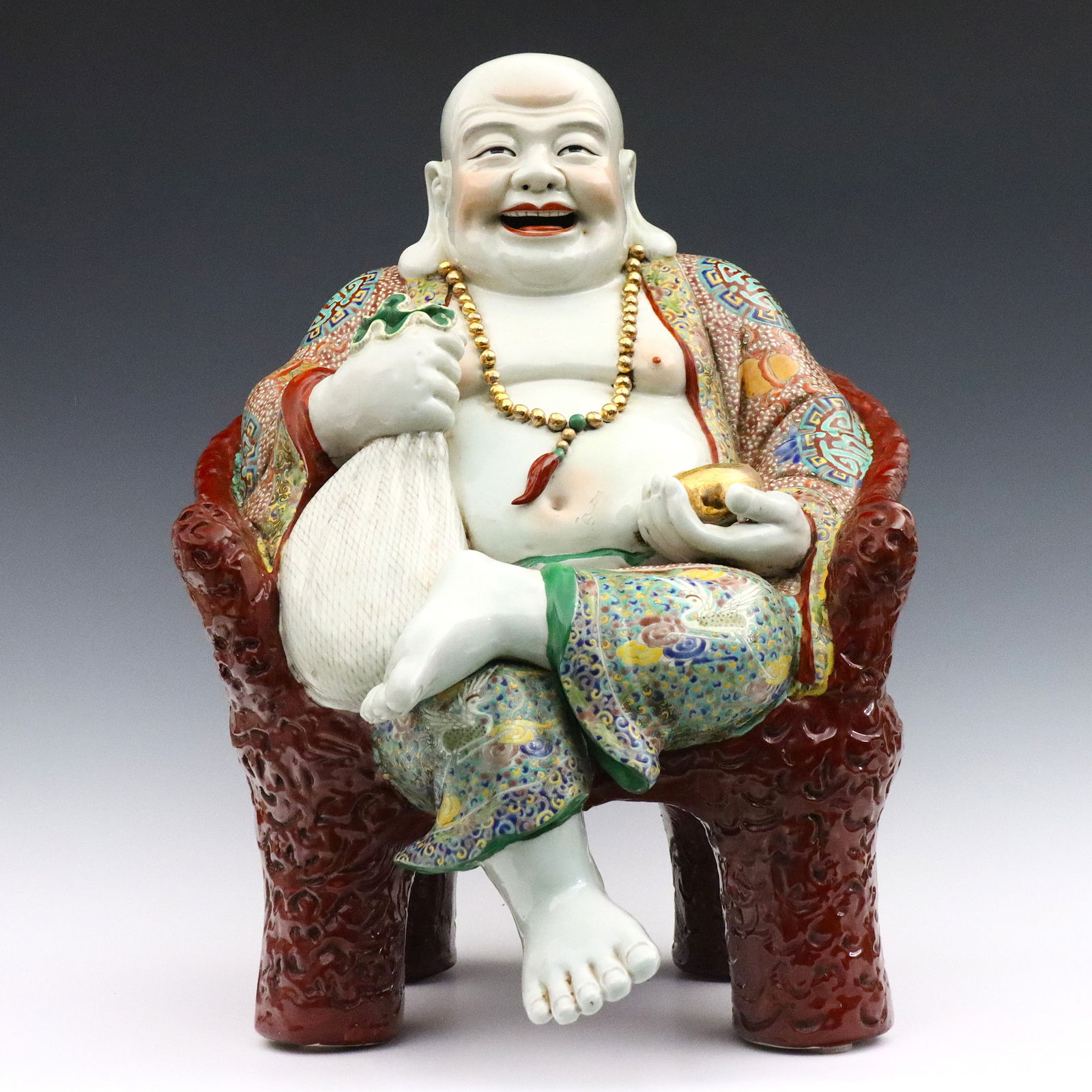 Chinese Porcelain Laughing Buddha (1 of 5)
