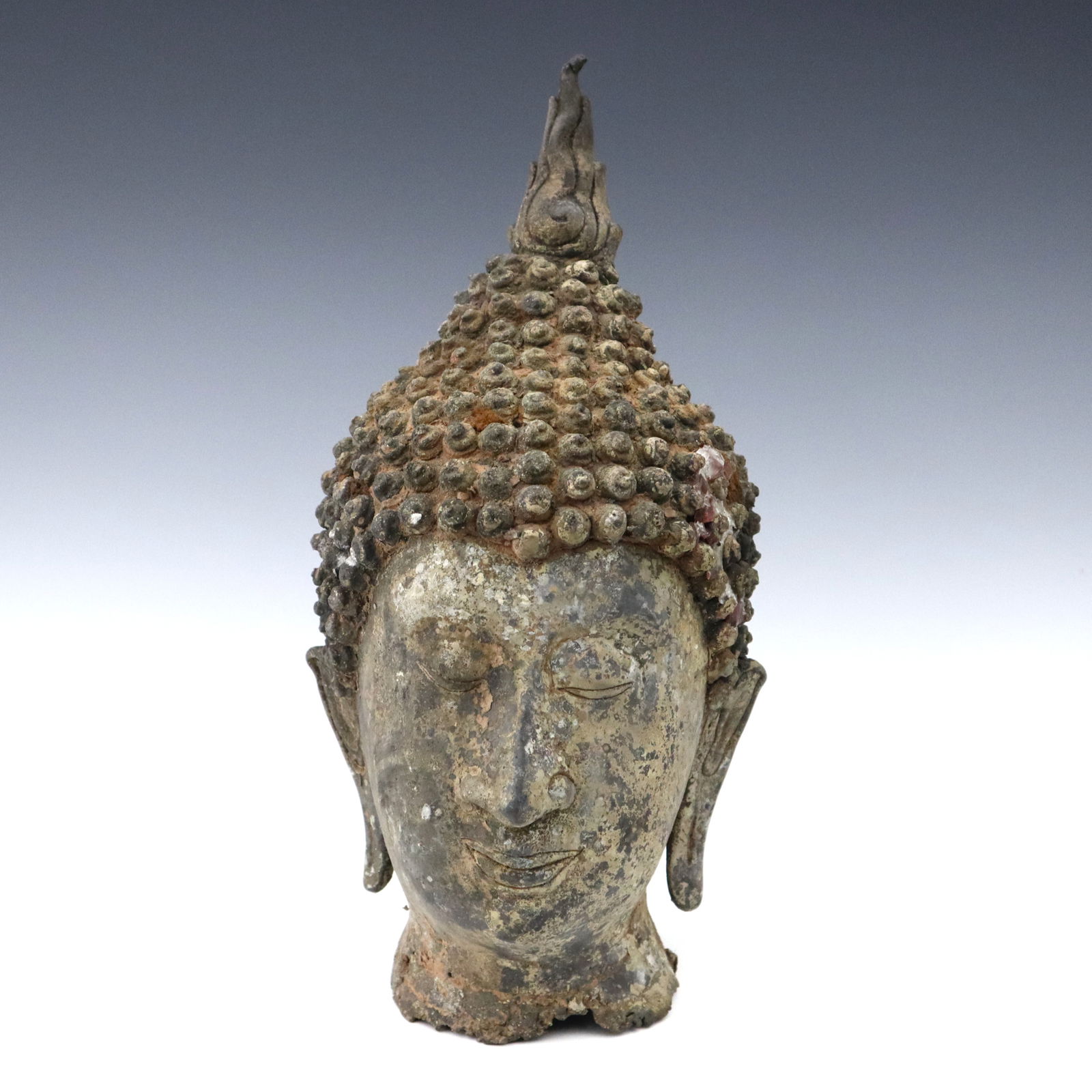 Thai Cast Iron Buddha Head (1 of 2)