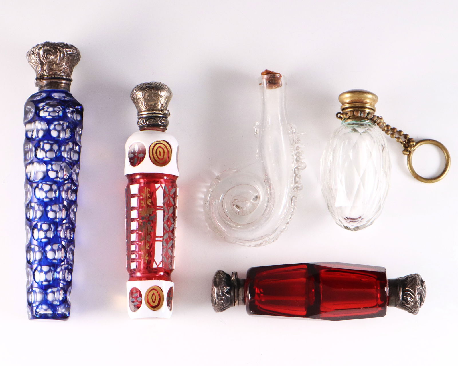 5 Art Glass Scent Bottles (1 of 1)