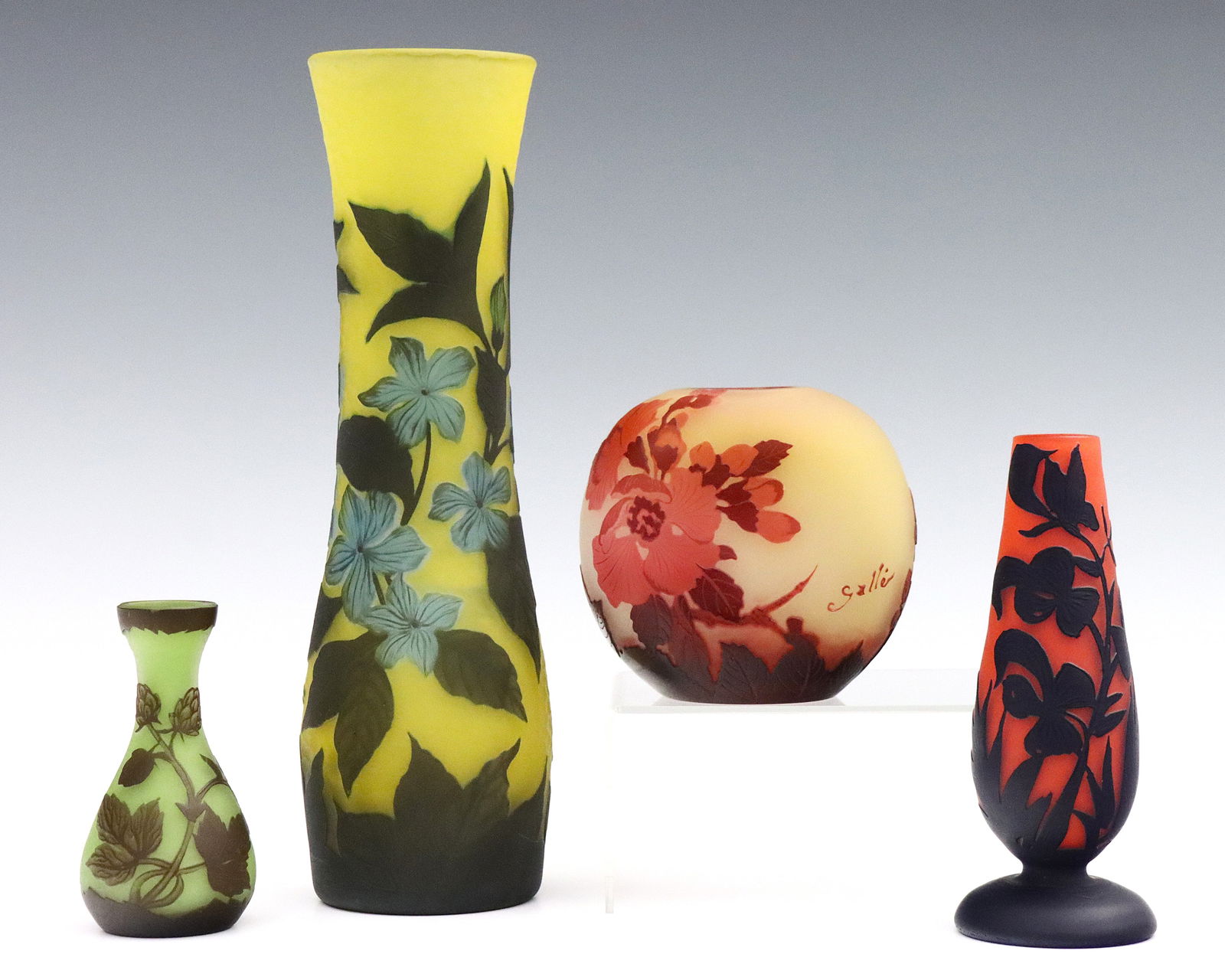 4 Repro Cameo Glass Vases (1 of 6)