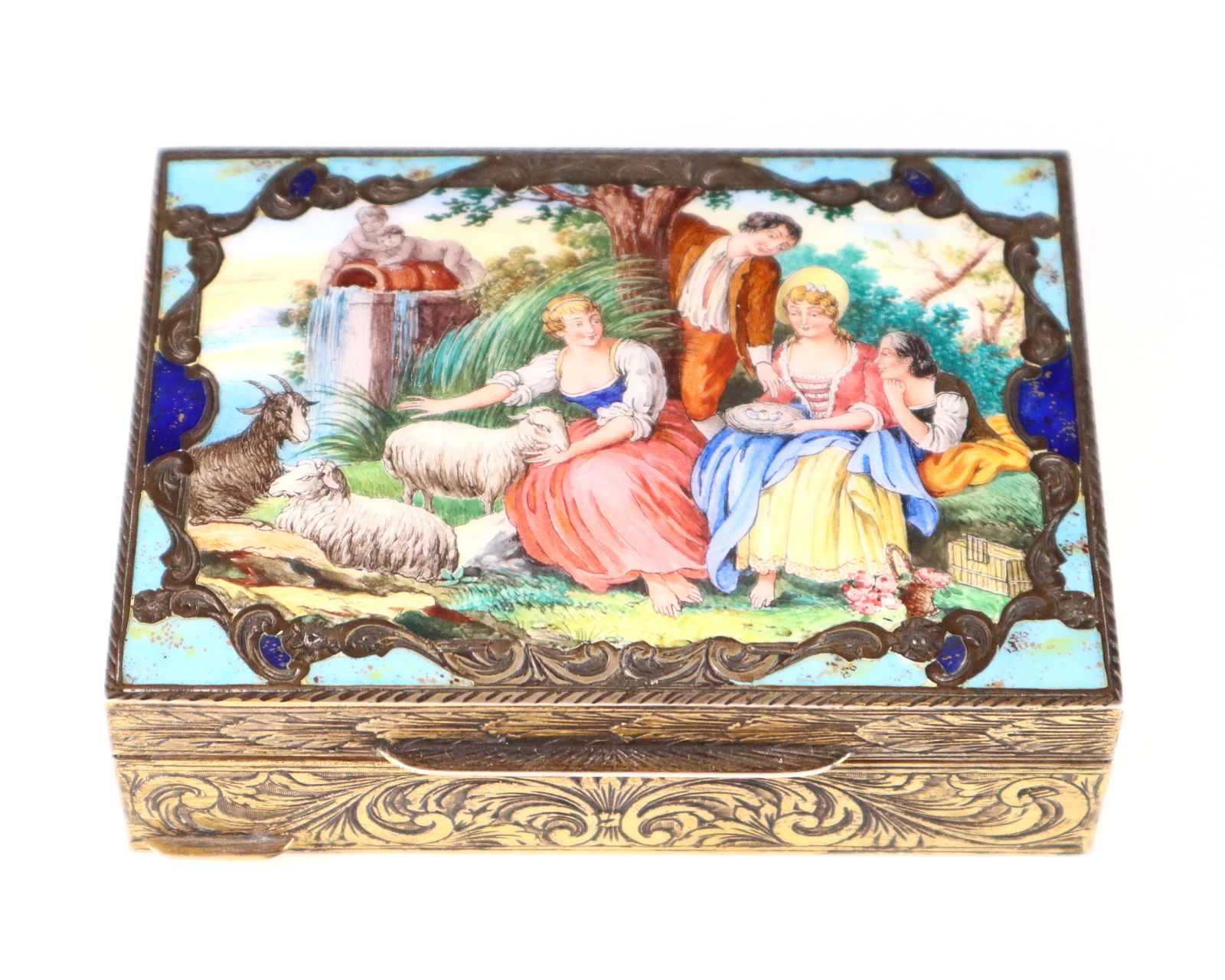 Continental Enameled Silver Box (1 of 3)