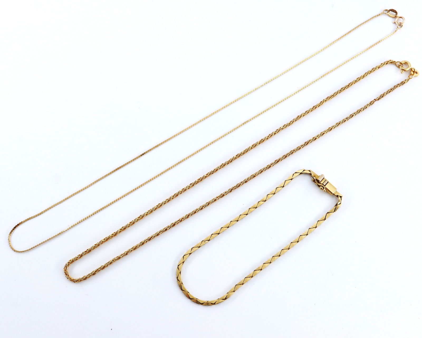 3 pc 14k Gold Chain Jewelry (1 of 3)