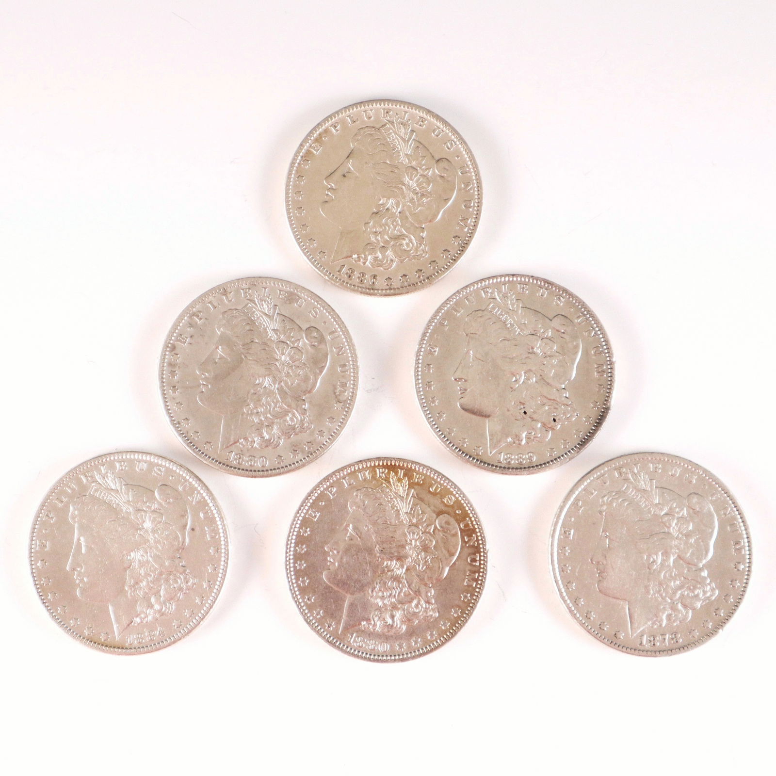 6 U.S. Silver Morgan Dollars (1 of 2)