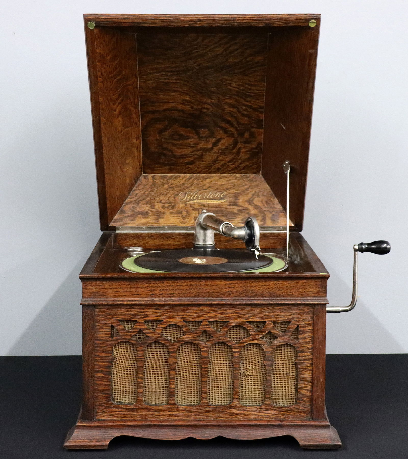 Silvertone Phonograph & 33 Records (1 of 5)