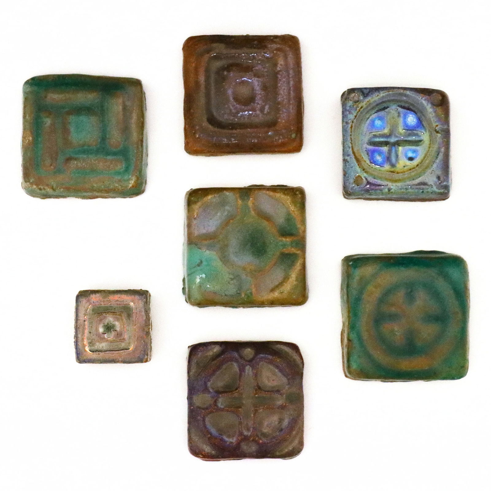 7 Pewabic Pottery Tiles (1 of 2)