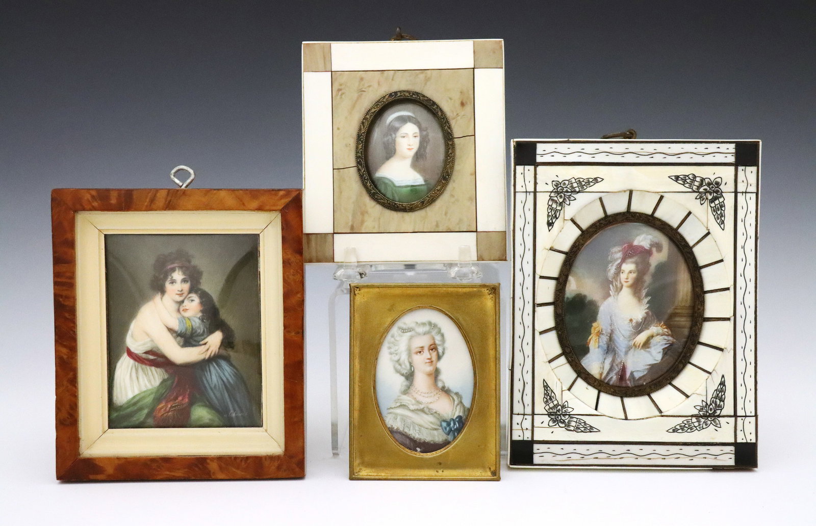 4 Miniature Portraits of Women (1 of 3)