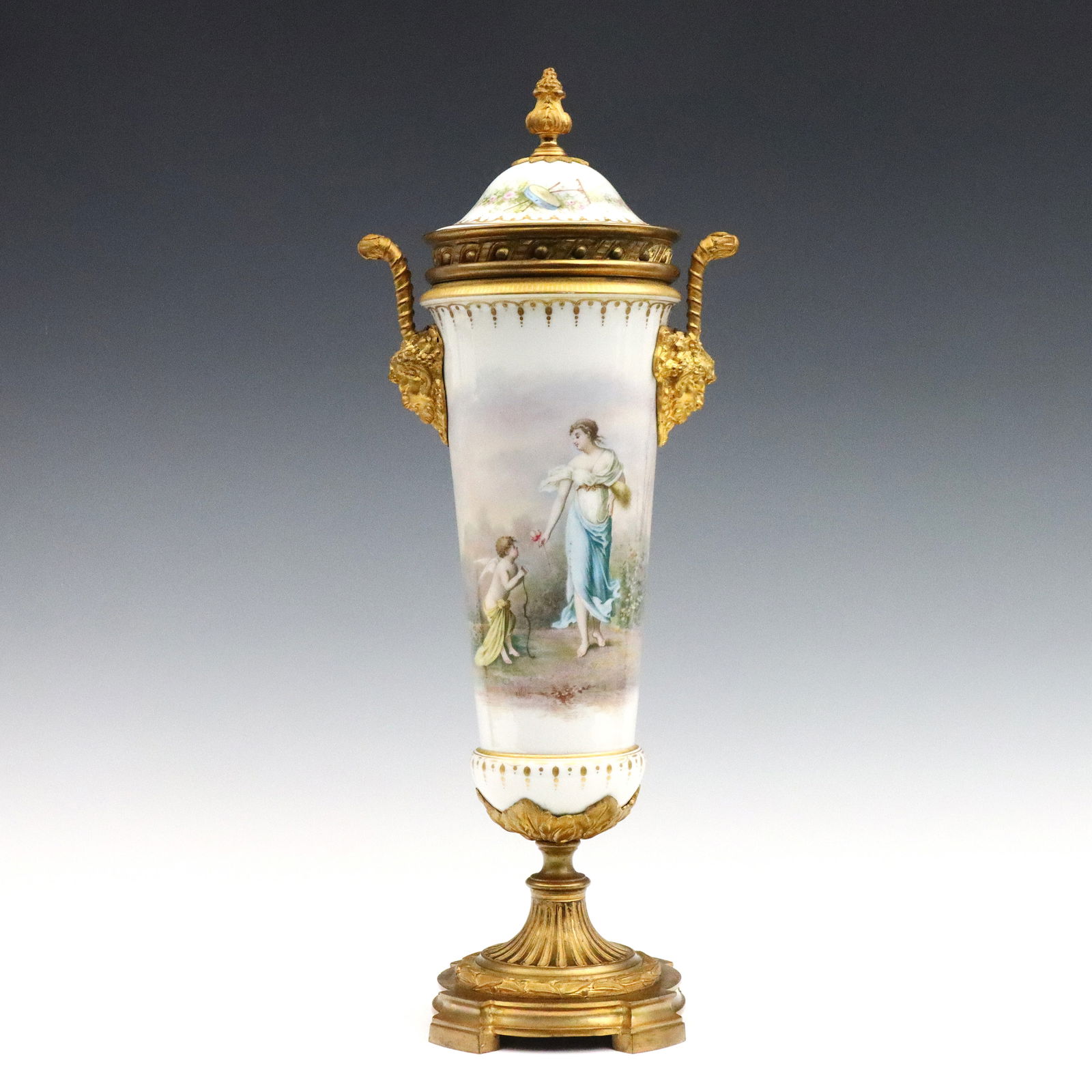 French Sevres Style Covered Urn (1 of 4)