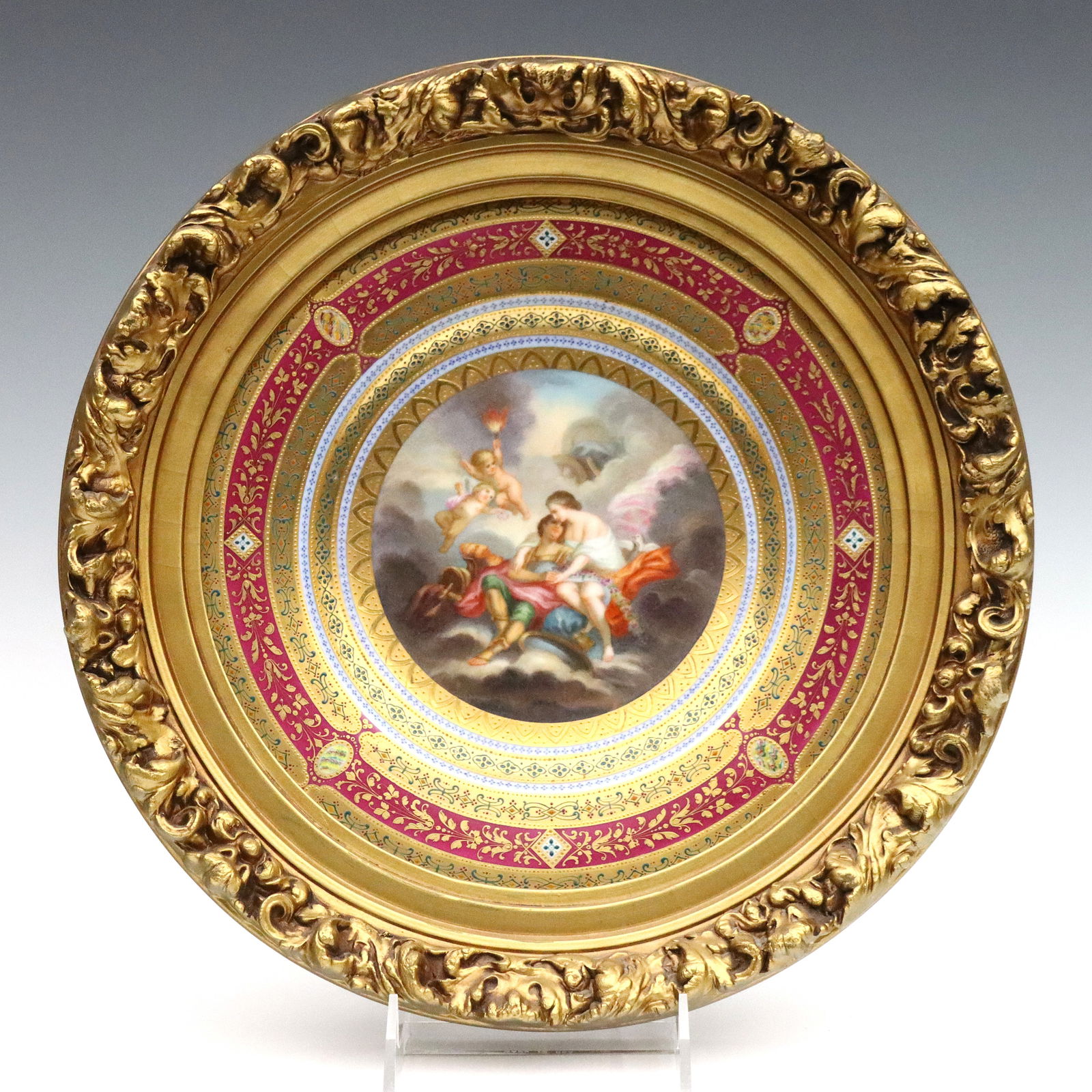 Framed Royal Vienna Porcelain Plate (1 of 5)
