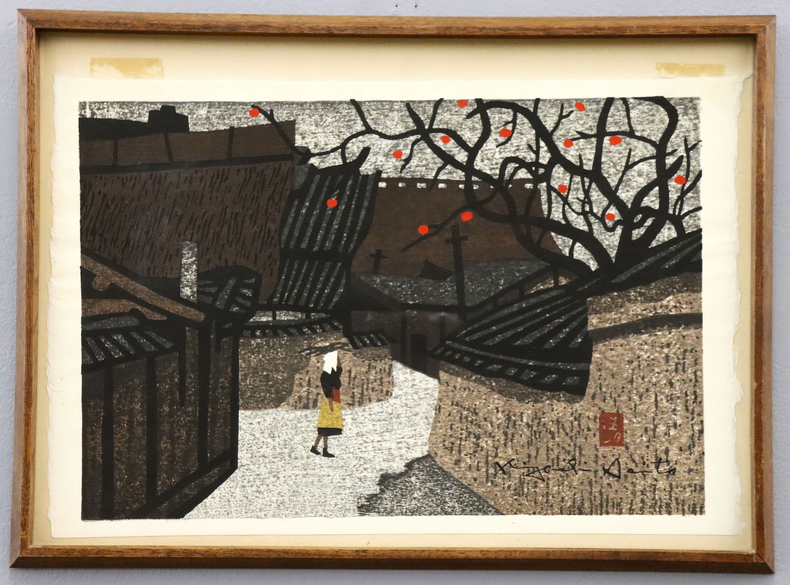 Kiyoshi Saito Persimmon Tree Woodblock (1 of 2)