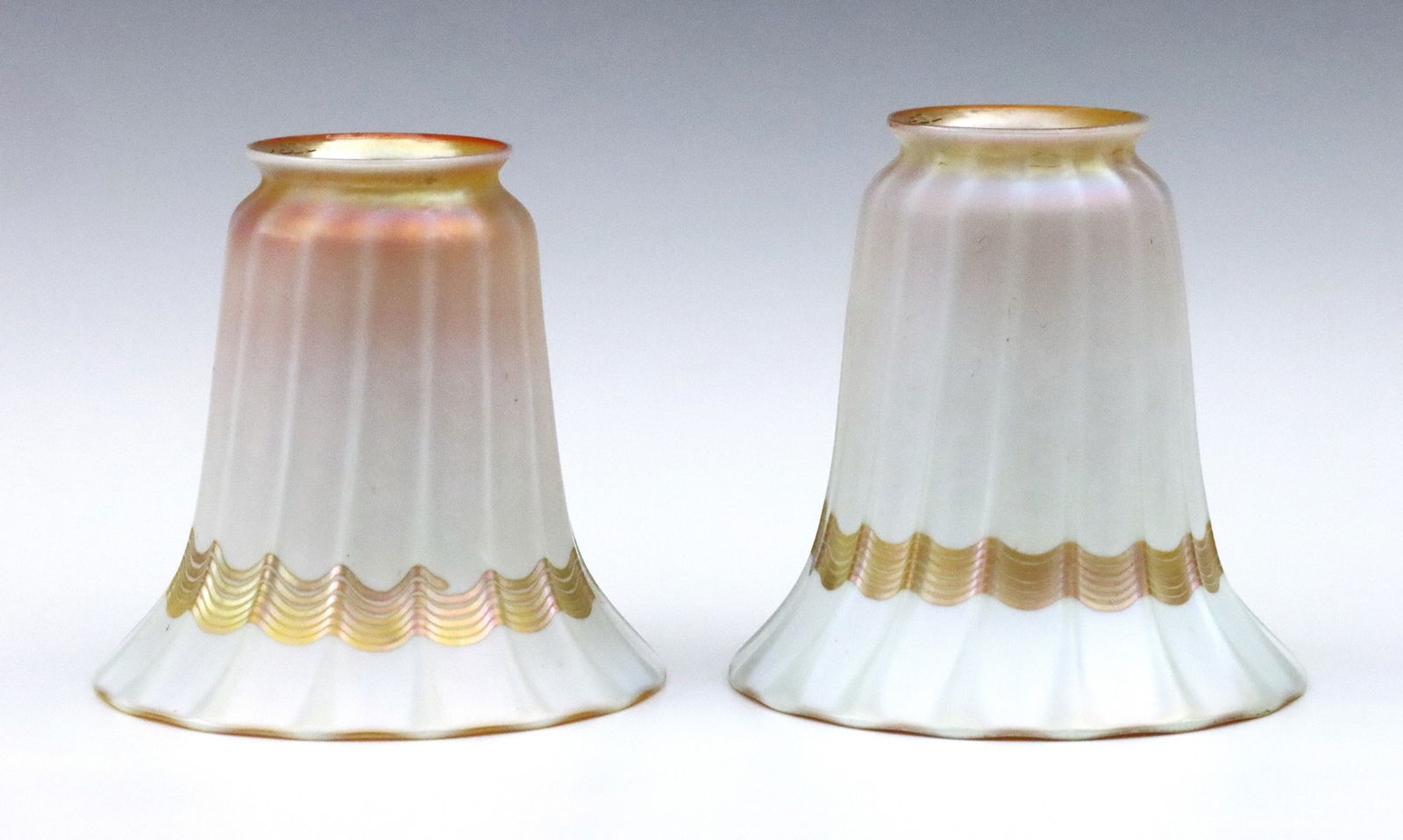 Pr Quezal Art Glass Shades (1 of 3)