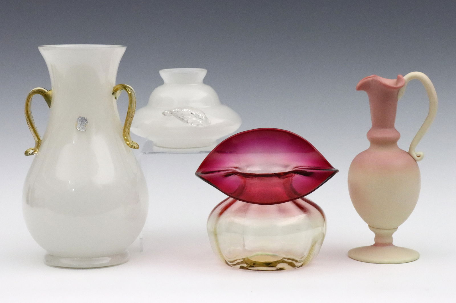 4 pc Art Glass Tableware (1 of 1)