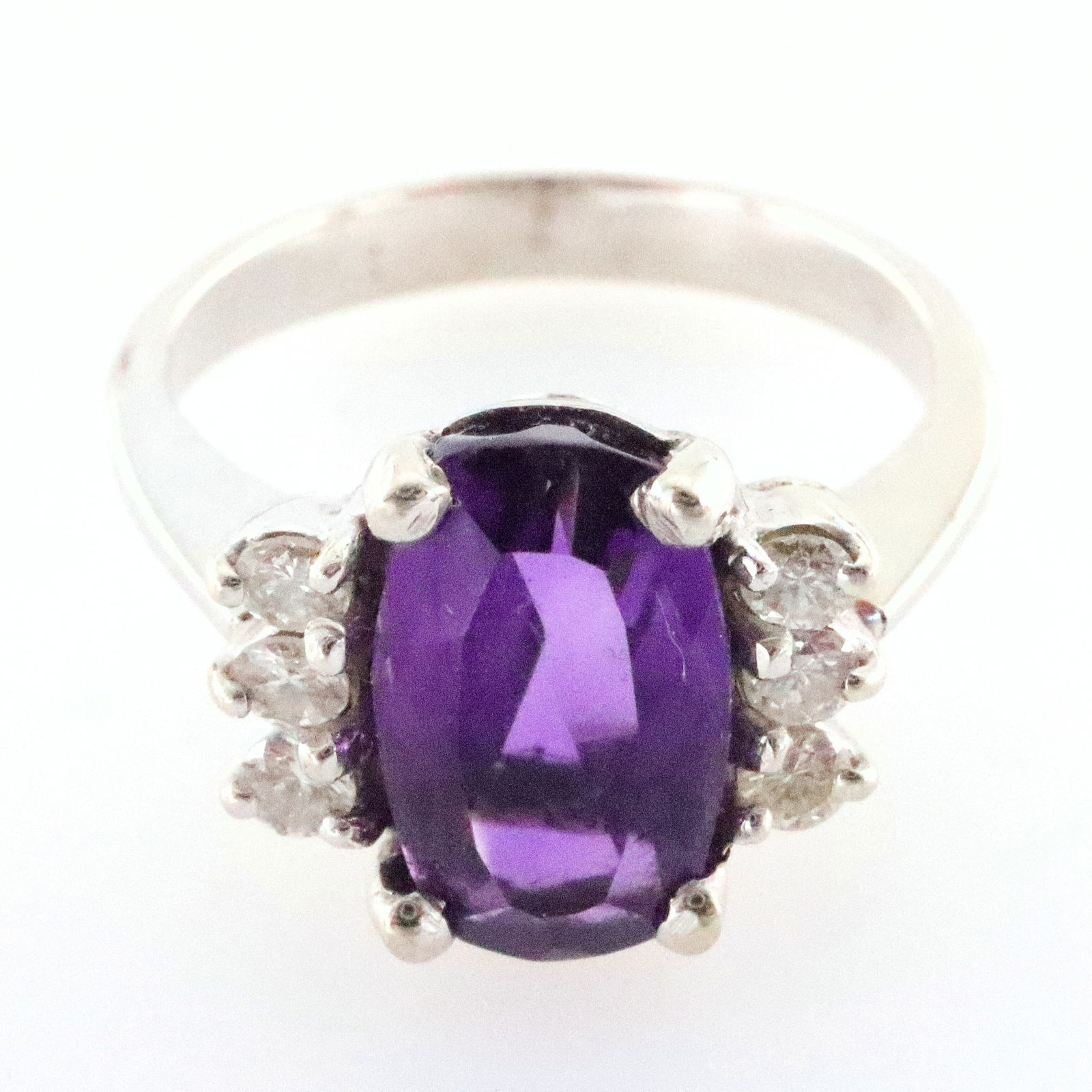 14k Gold, Amethyst & Diamond Ring (1 of 3)