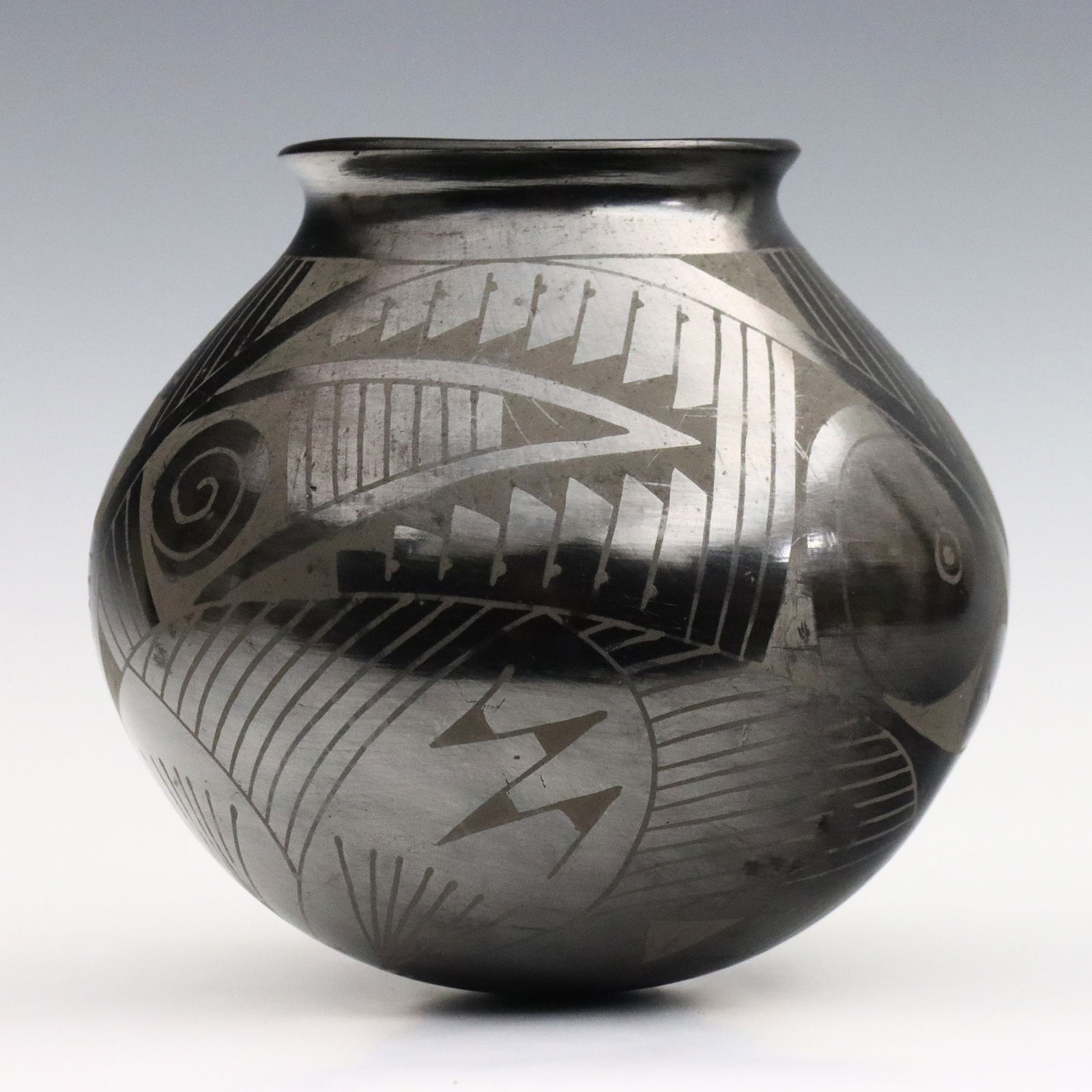 Ismael Sandoval Blackware Jar (1 of 3)
