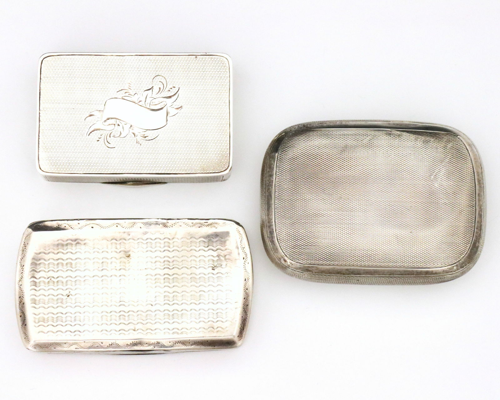 3 Sterling Snuff Boxes - 2