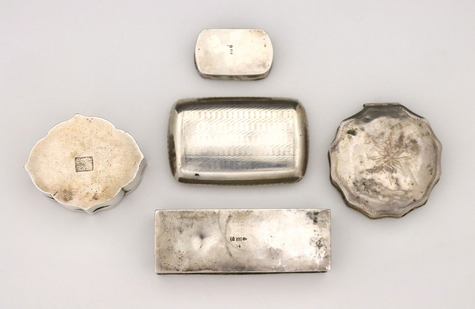 5 Miniature Silver Boxes - 2