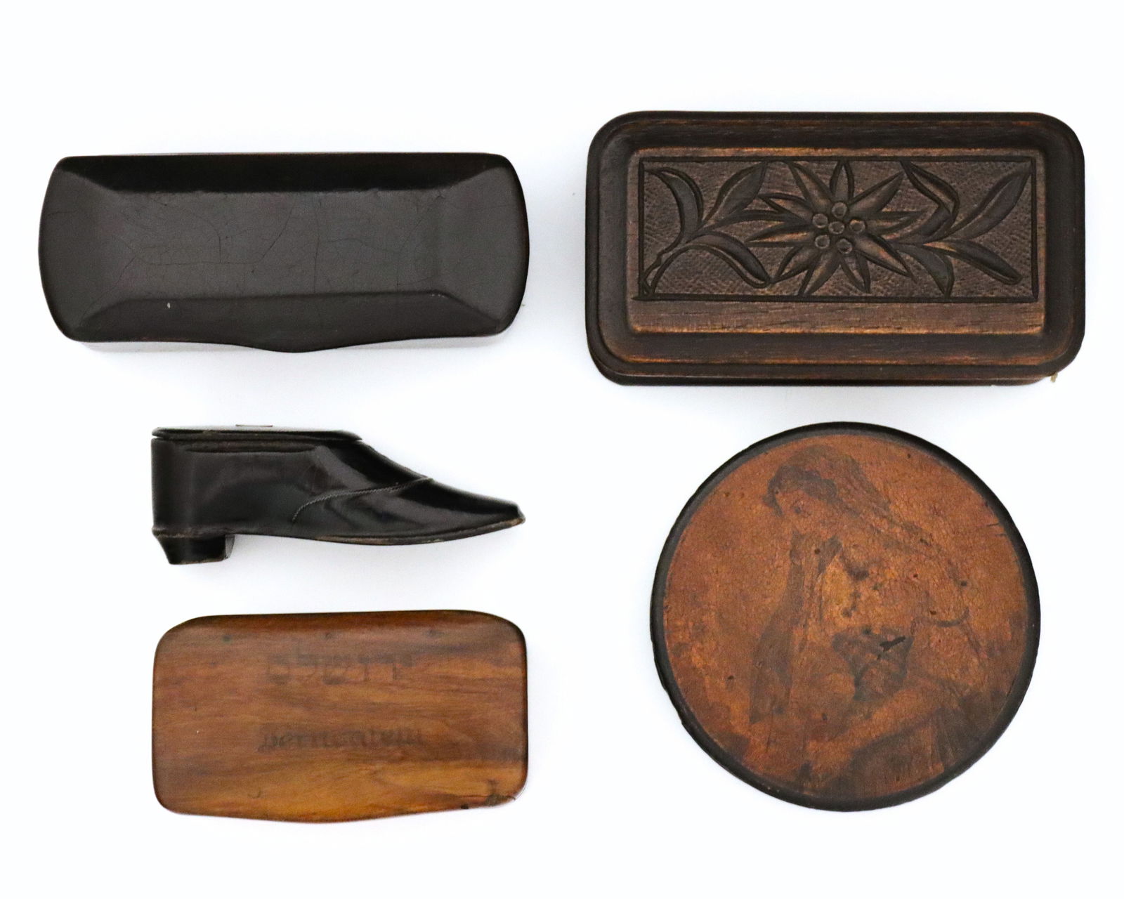 5 Wooden & Papier Mache Boxes (1 of 2)