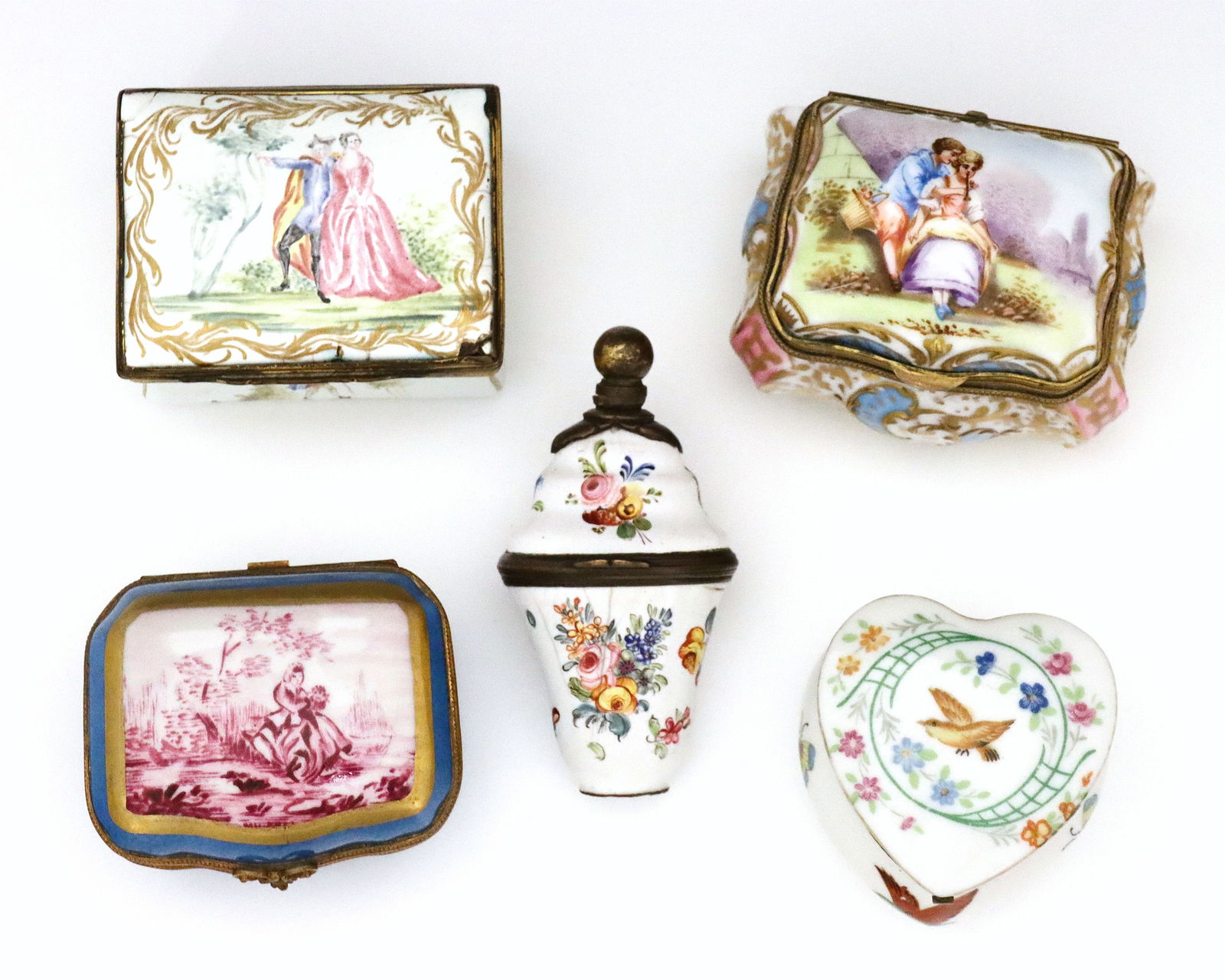 5 Porcelain Boxes (1 of 2)