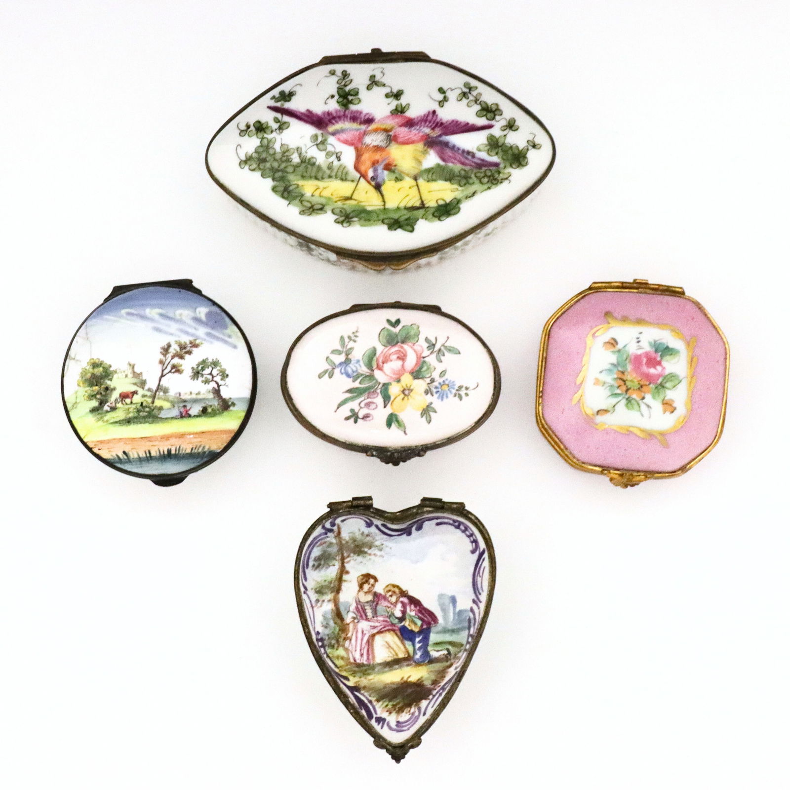 5 Porcelain Boxes (1 of 2)