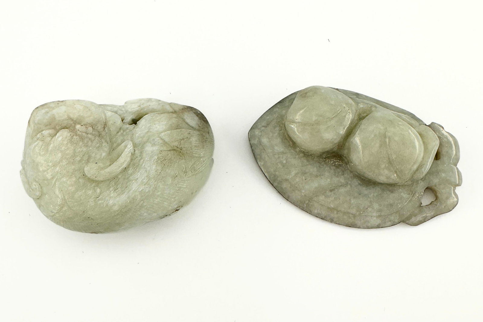 2 Chinese Carved Jade Figures - 3