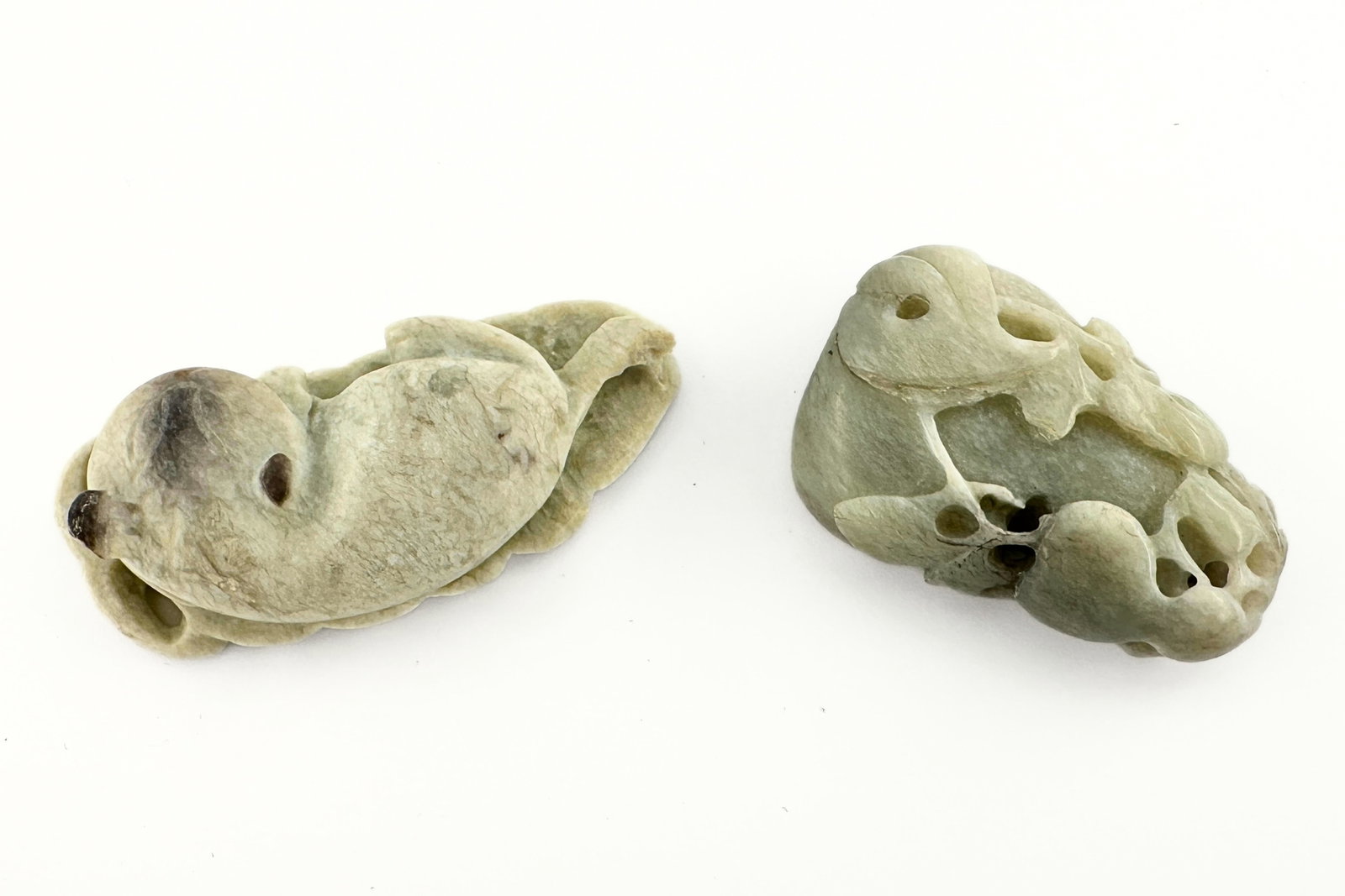 2 Chinese Carved Jade Figures - 3