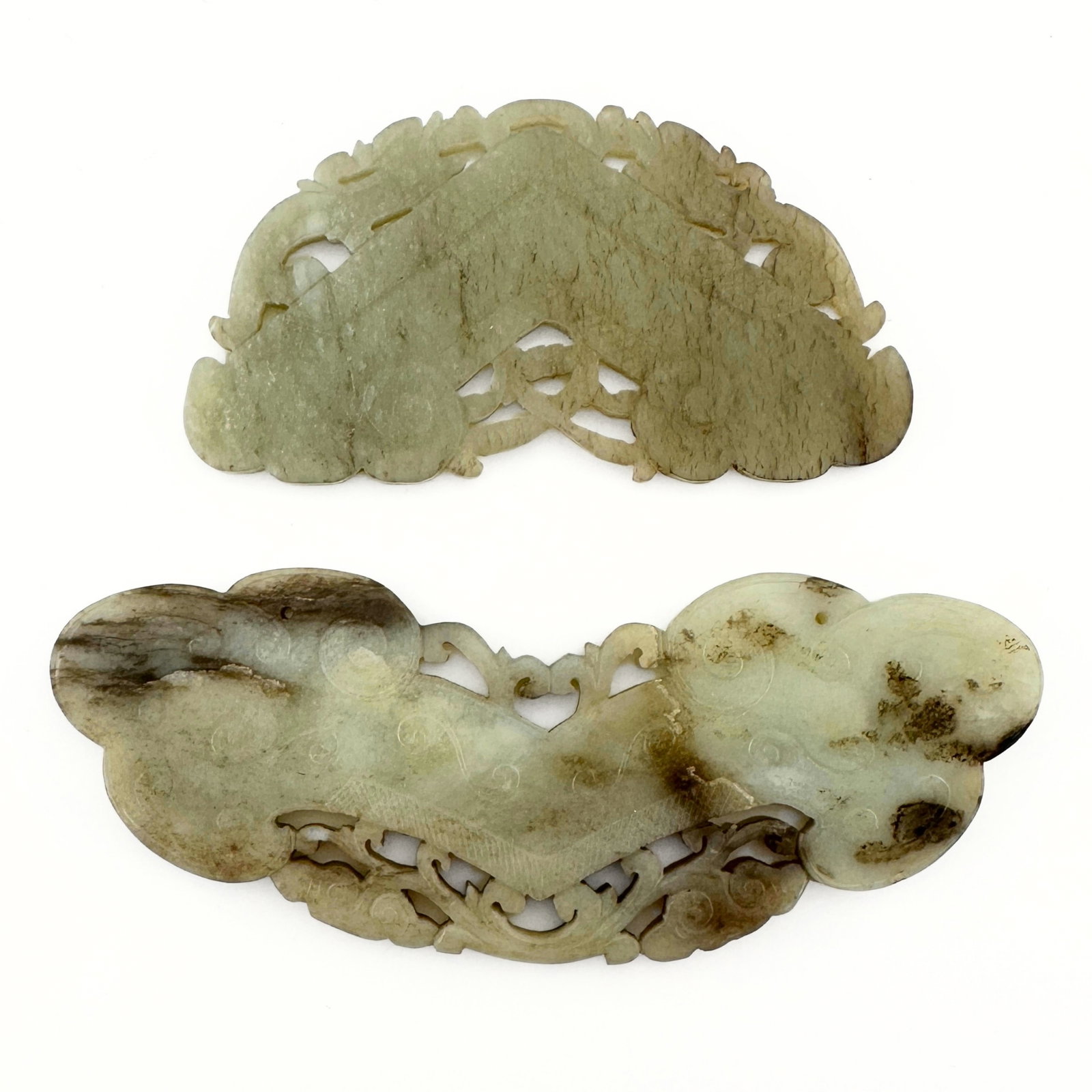 2 Chinese Carved Jade Plaques - 4