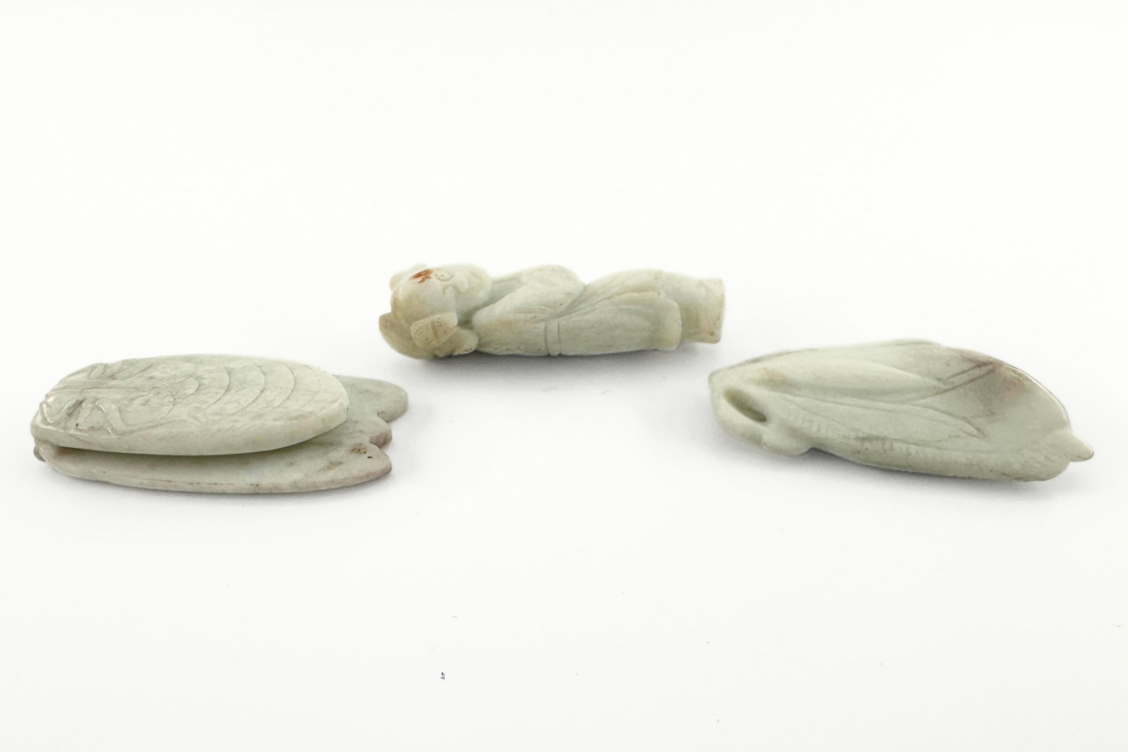 3 Chinese Carved Jade Figures - 2