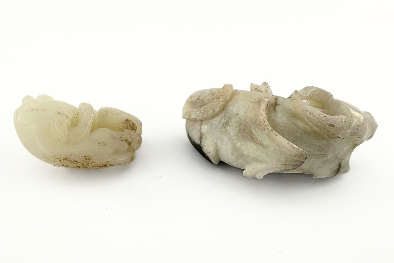 2 Chinese Carved Jade Figures - 3