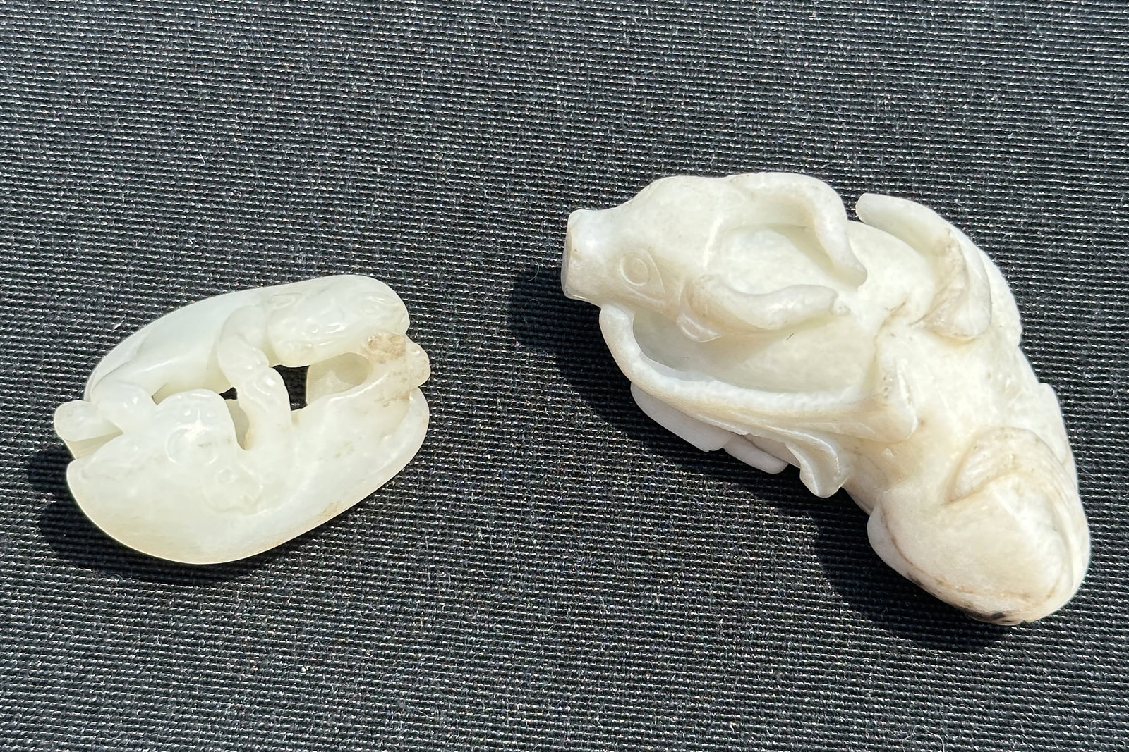 2 Chinese Carved Jade Figures - 5