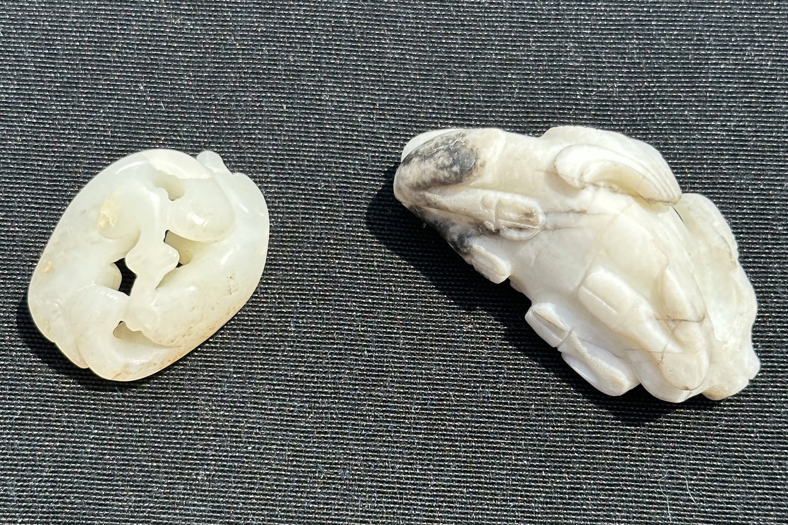 2 Chinese Carved Jade Figures - 7