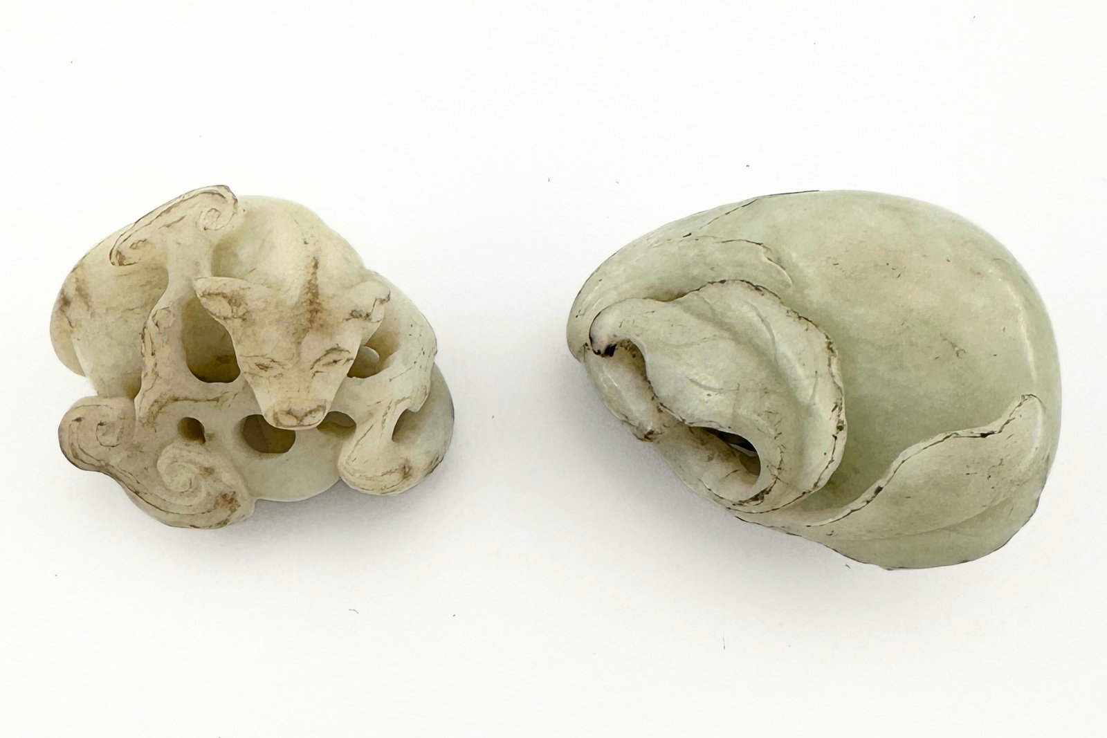 2 Chinese Carved Jade Figures - 2
