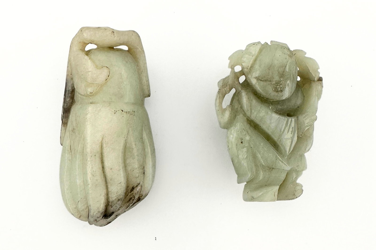 2 Chinese Carved Jade Figures (1 of 3)