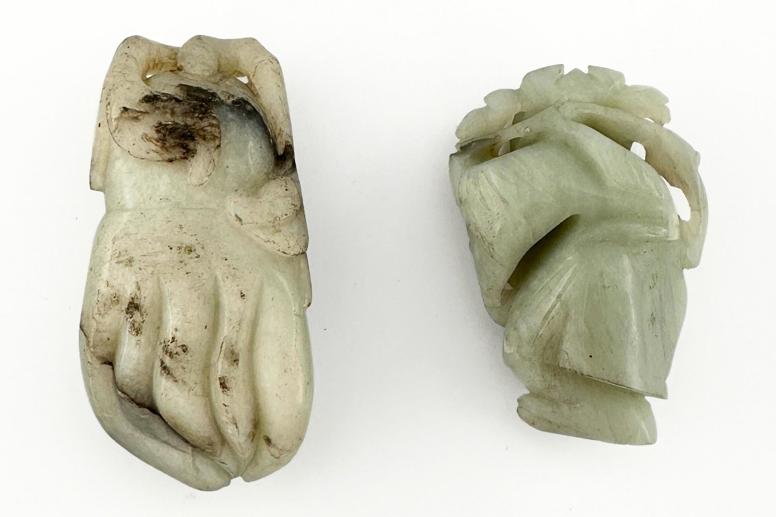 2 Chinese Carved Jade Figures - 3
