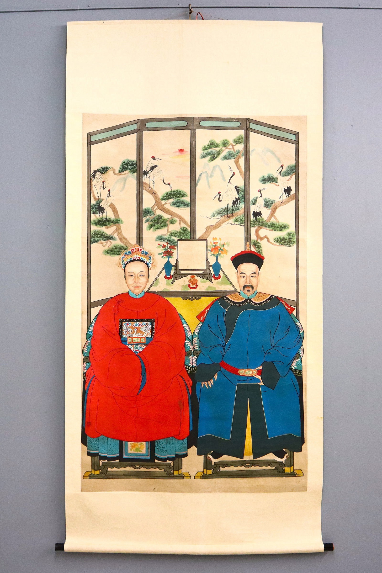 Chinese Ancestral Portrait Scroll - 2