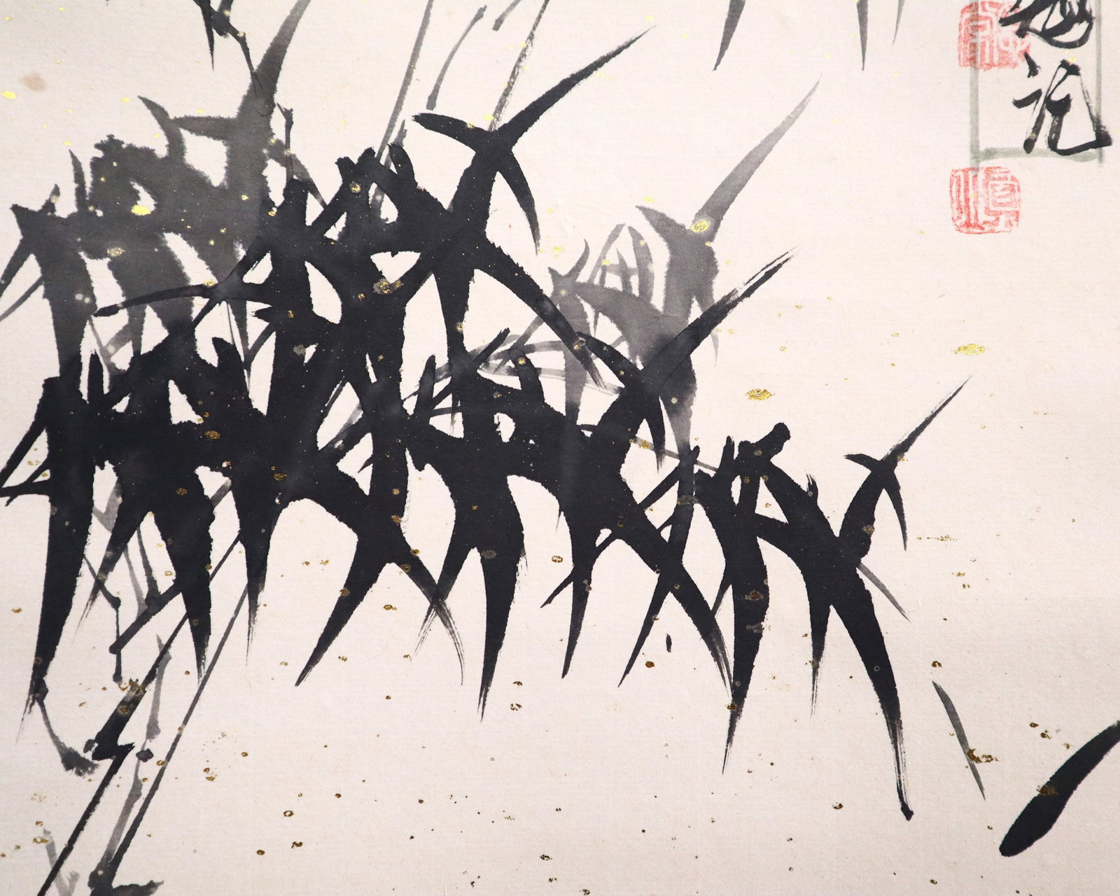 2 Chinese Ink Brush Hanging Scrolls - 4